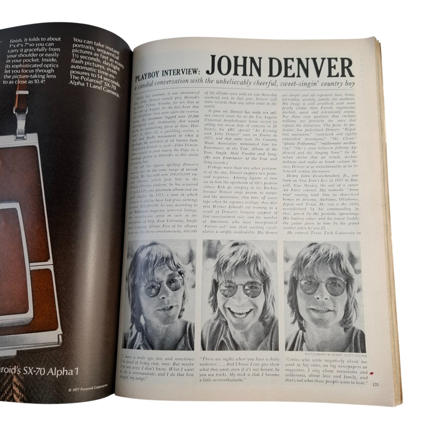 Vintage Playboy Magazine December 1977 SONDRA THEODORE John Denver ASHLEY COX