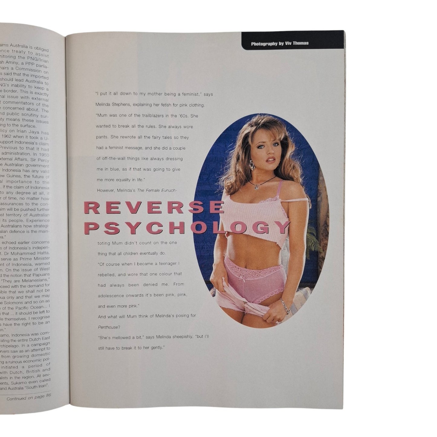 Australian Penthouse Magazine August 1996 Kristy Connolly / Melinda Stephens