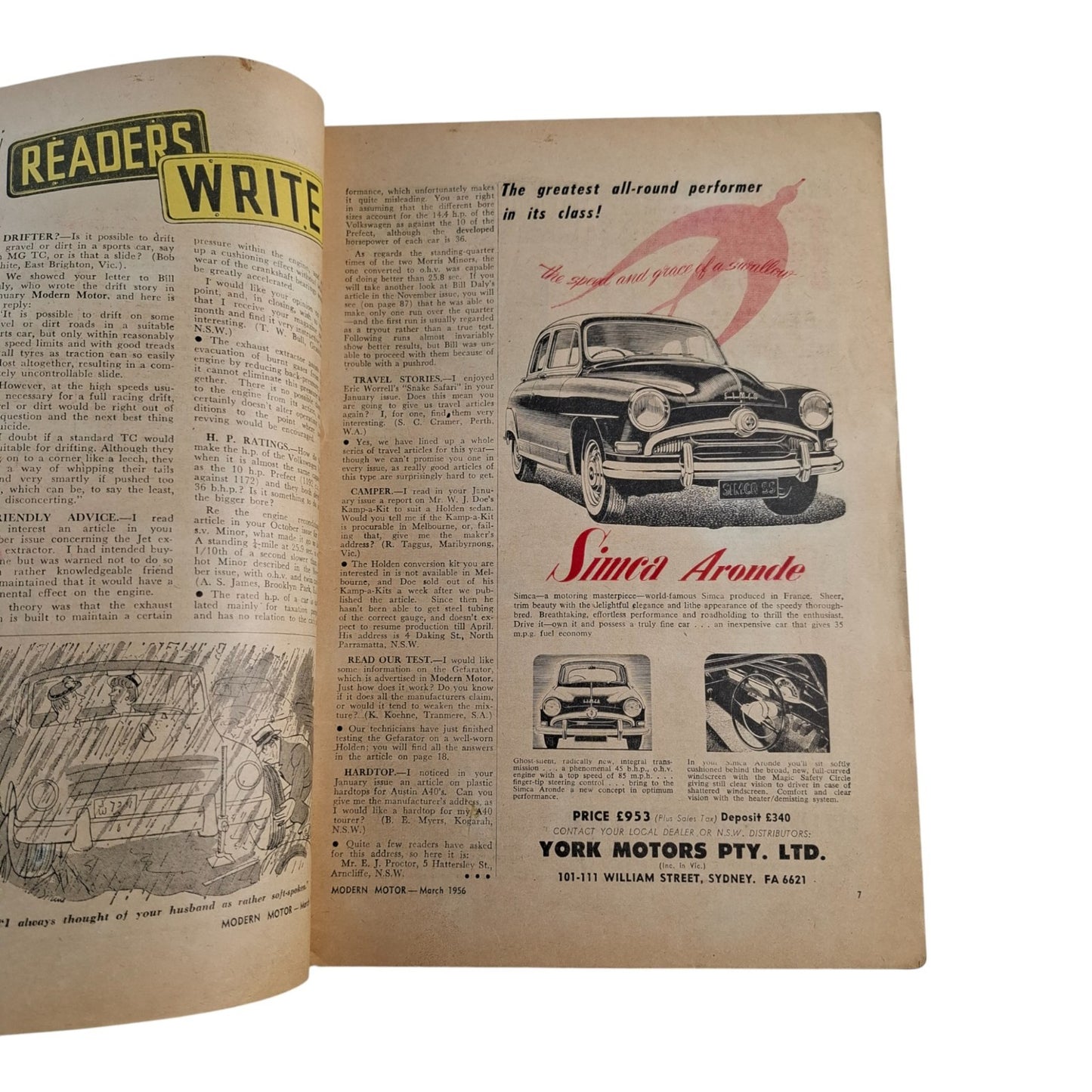 Modern Motor Magazine March 1956 Mercedes Fangio / Moss