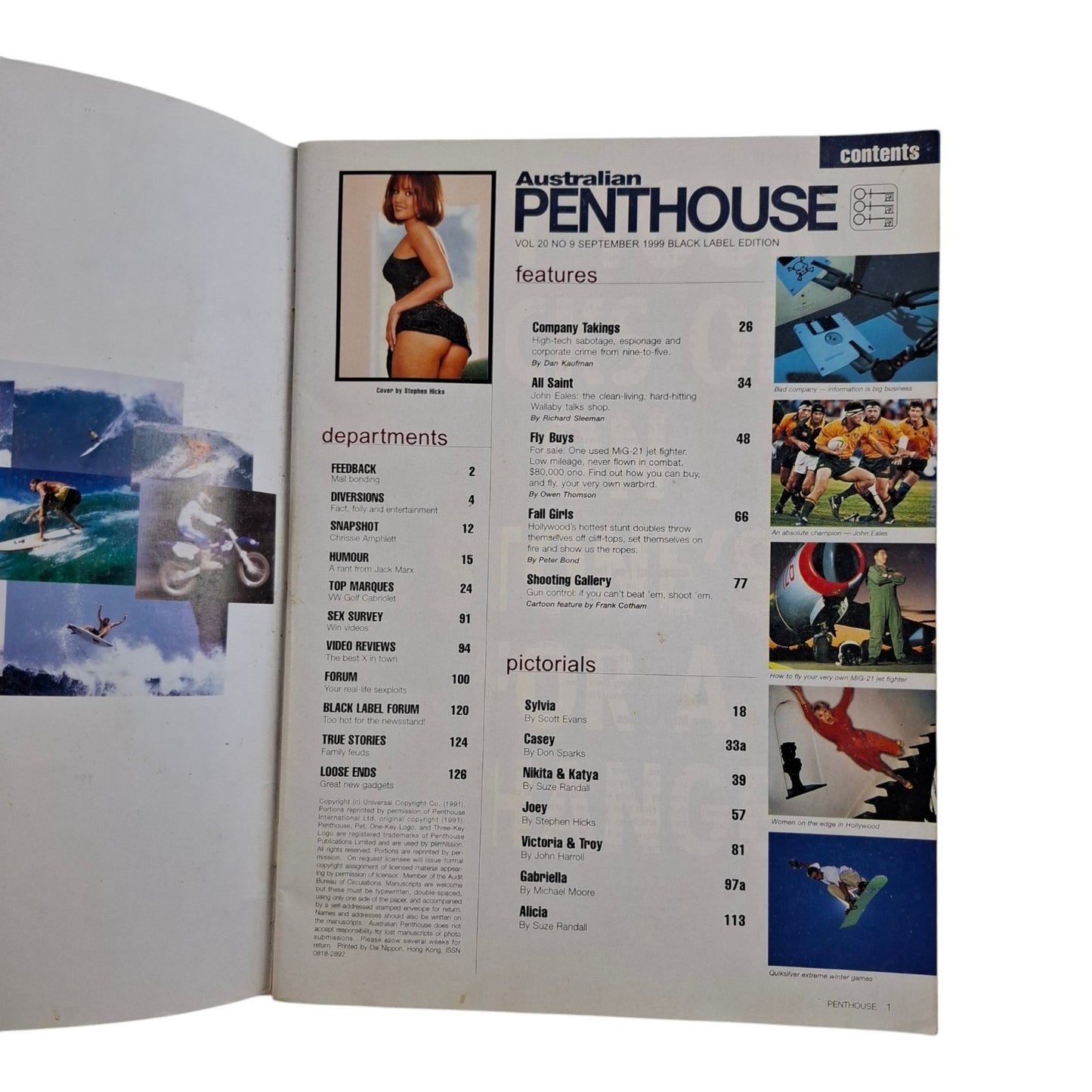 Australian Penthouse Magazine September 1999 Sylvia Sutherland / Joey Davis