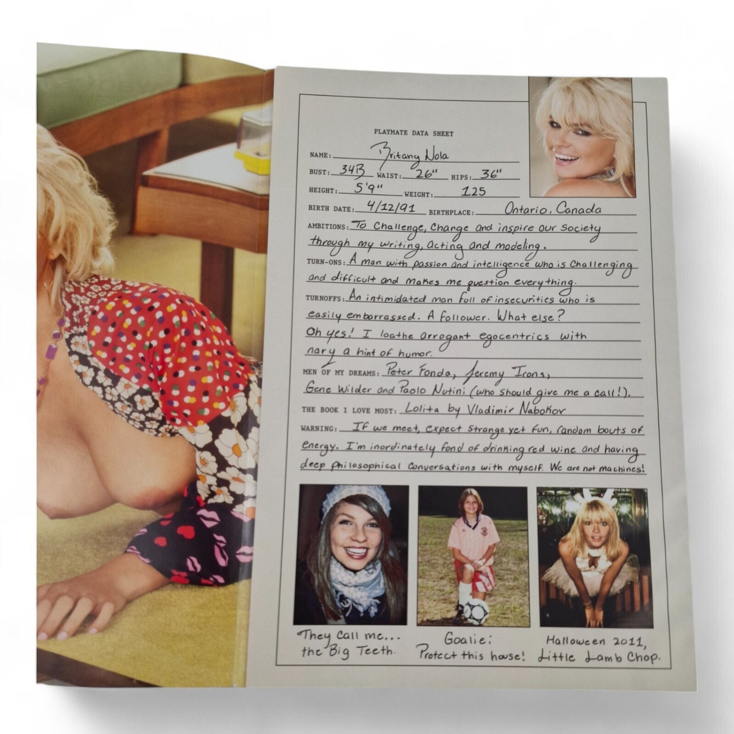 Playboy Magazine November 2012 Shera Beechard COMPLETE