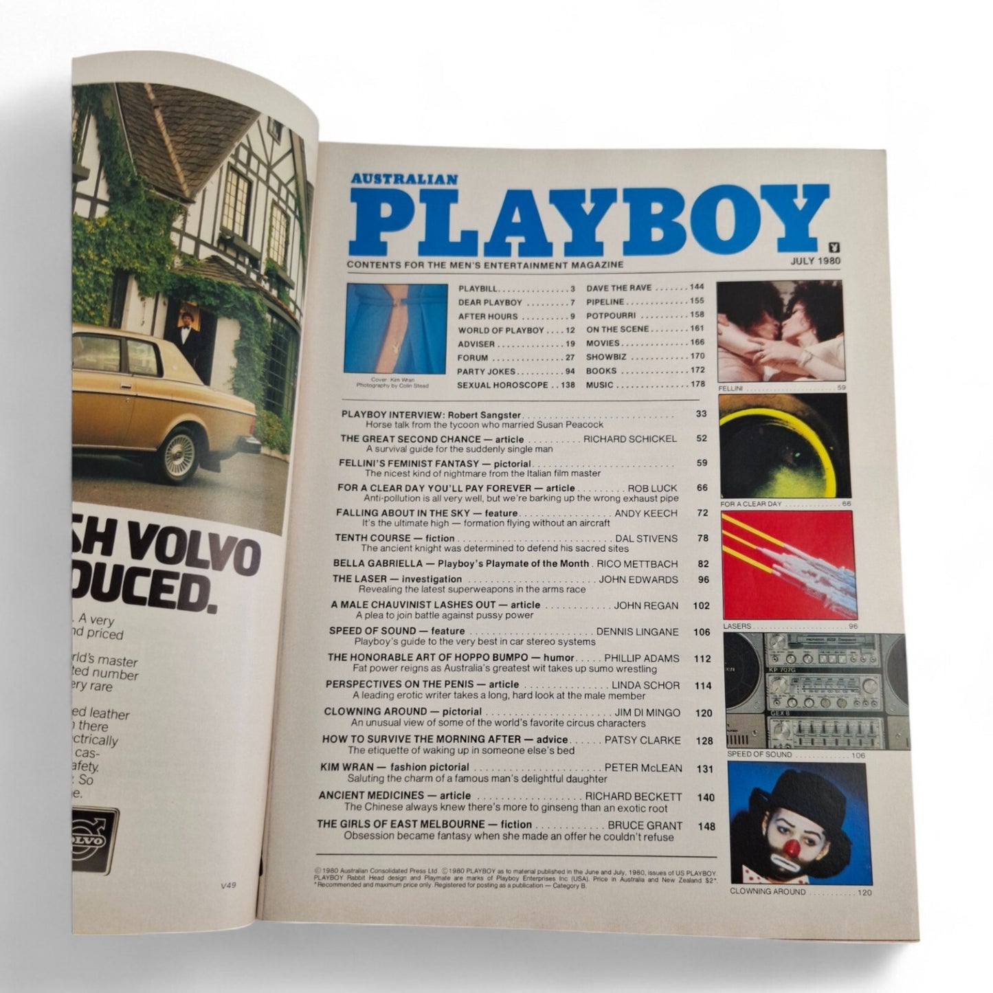 AUSTRALIAN PLAYBOY Magazine July 1980 Gabriella Monti Kim Wran Complete