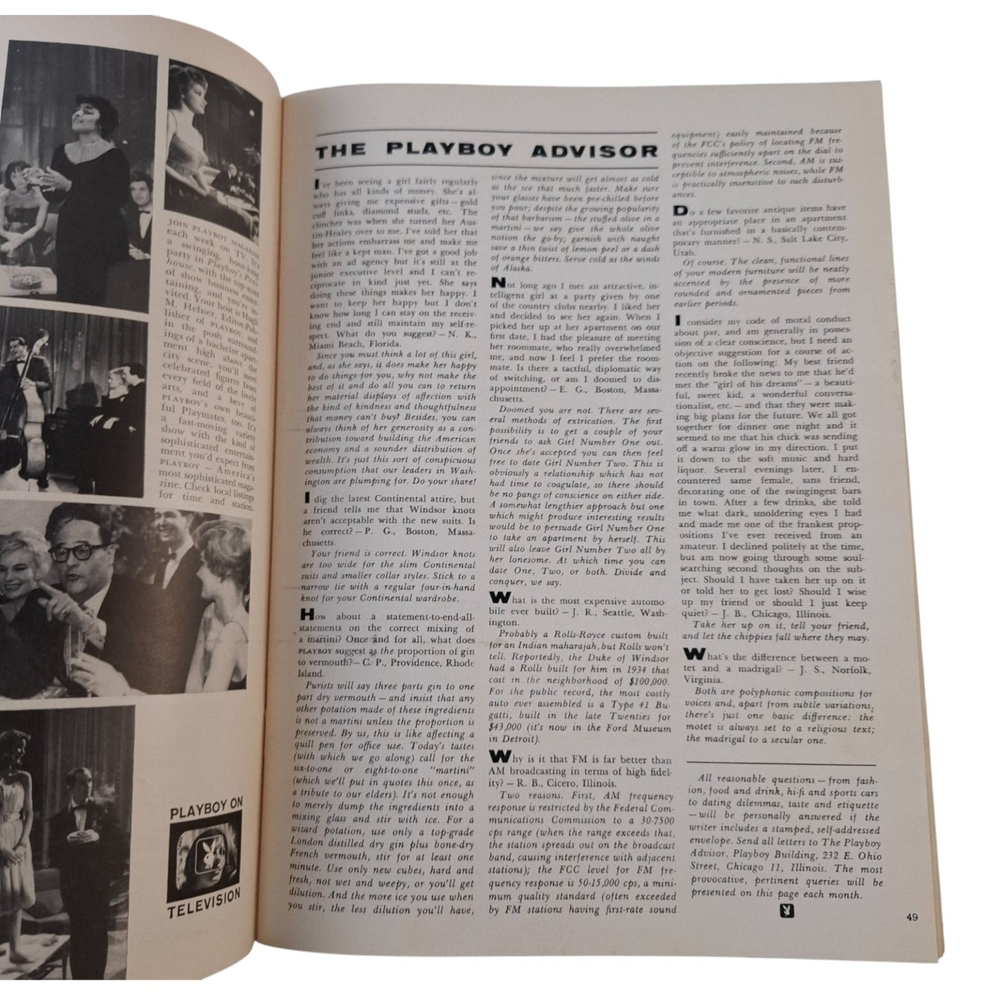 PLAYBOY Magazine December 1960 Teddi Smith / Carol Eden (PAGES MISSING)