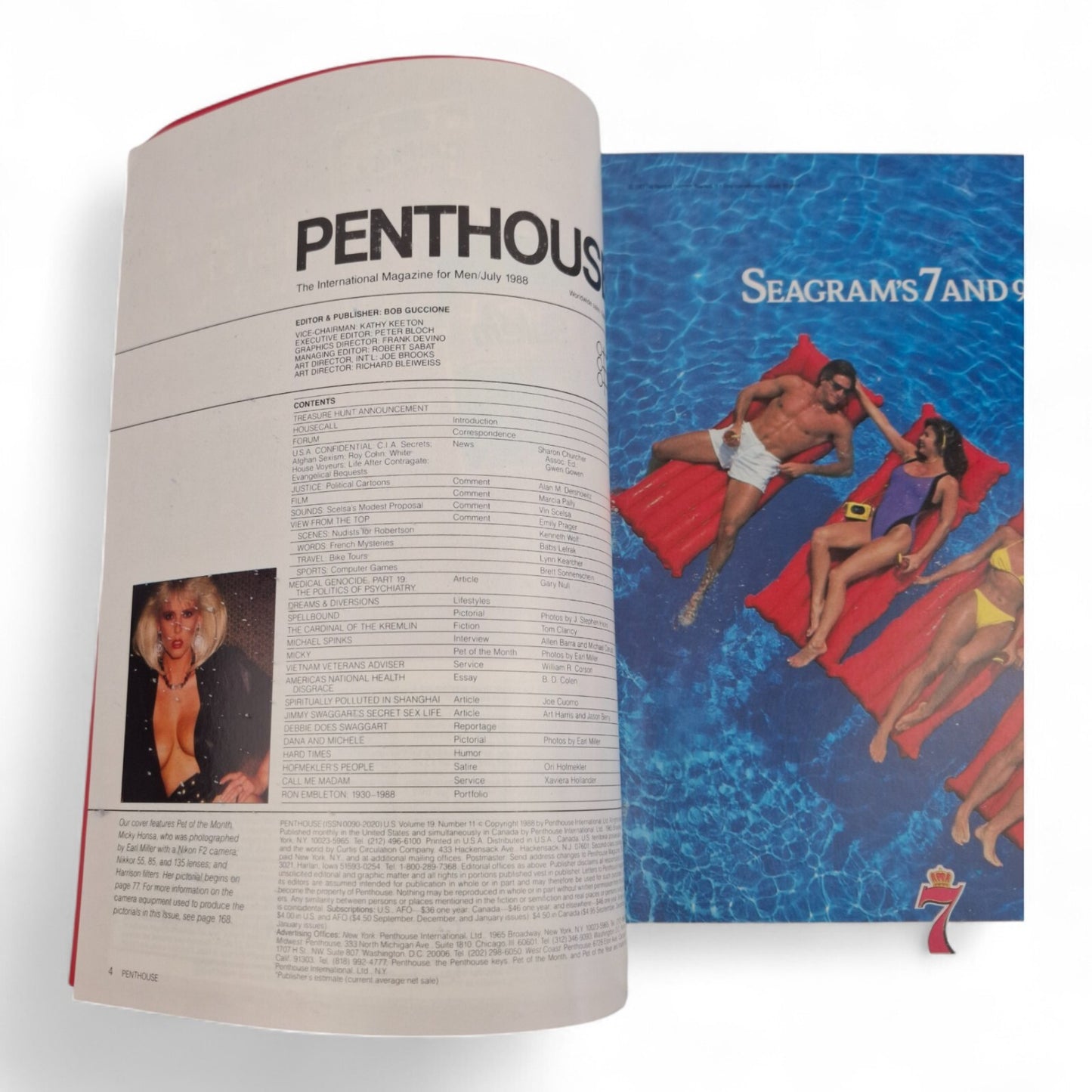 U.S PENTHOUSE Men's Magazine July 1988 Micky Honsa