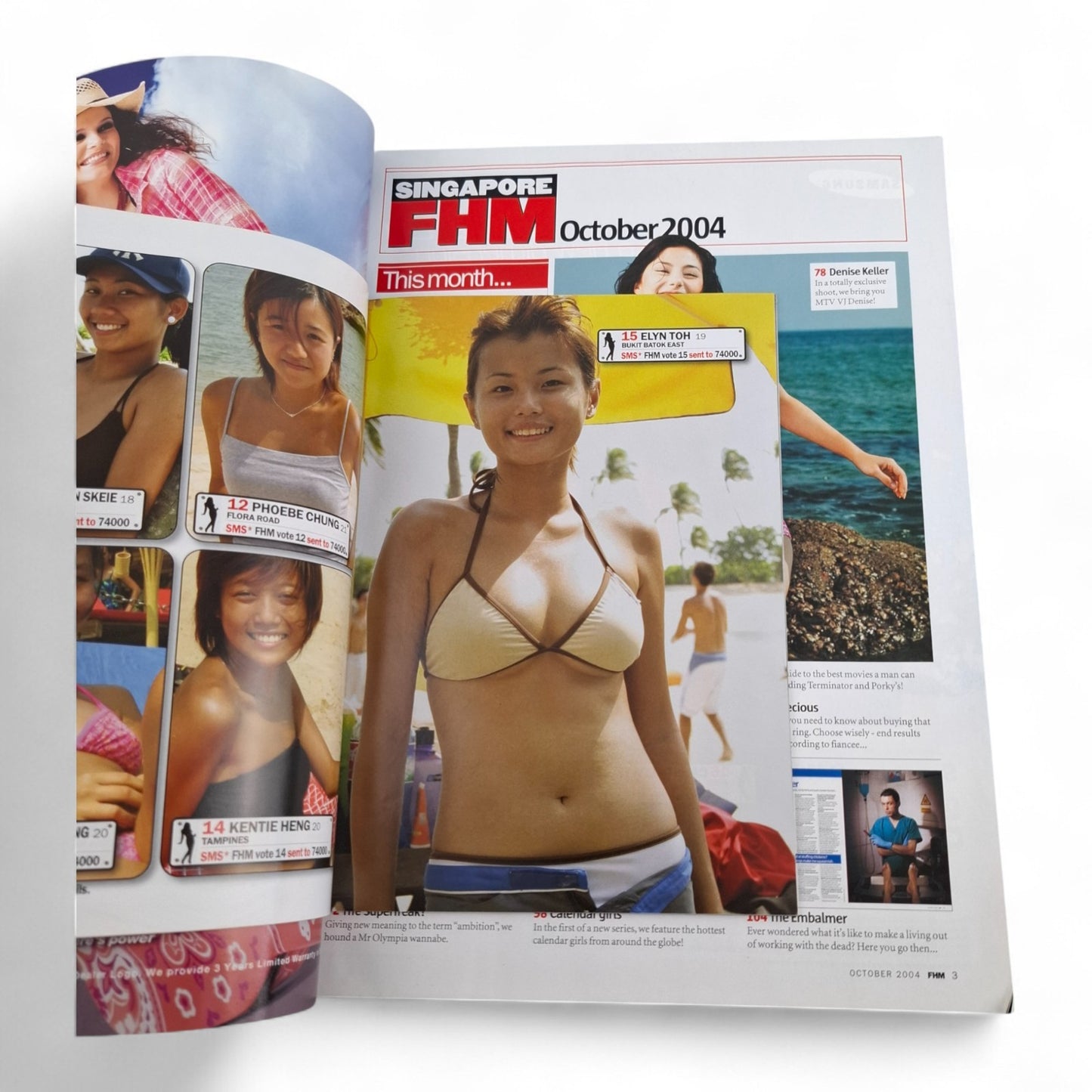 FHM Singapore Magazine - Denise Keller Plus 100 Girls next door October 2004
