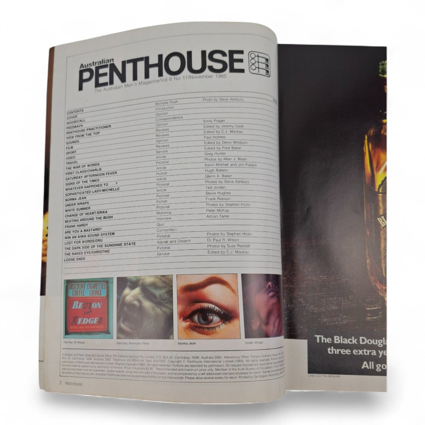 AUSTRALIAN PENTHOUSE Men's Magazine November 1985 ALT. Cover