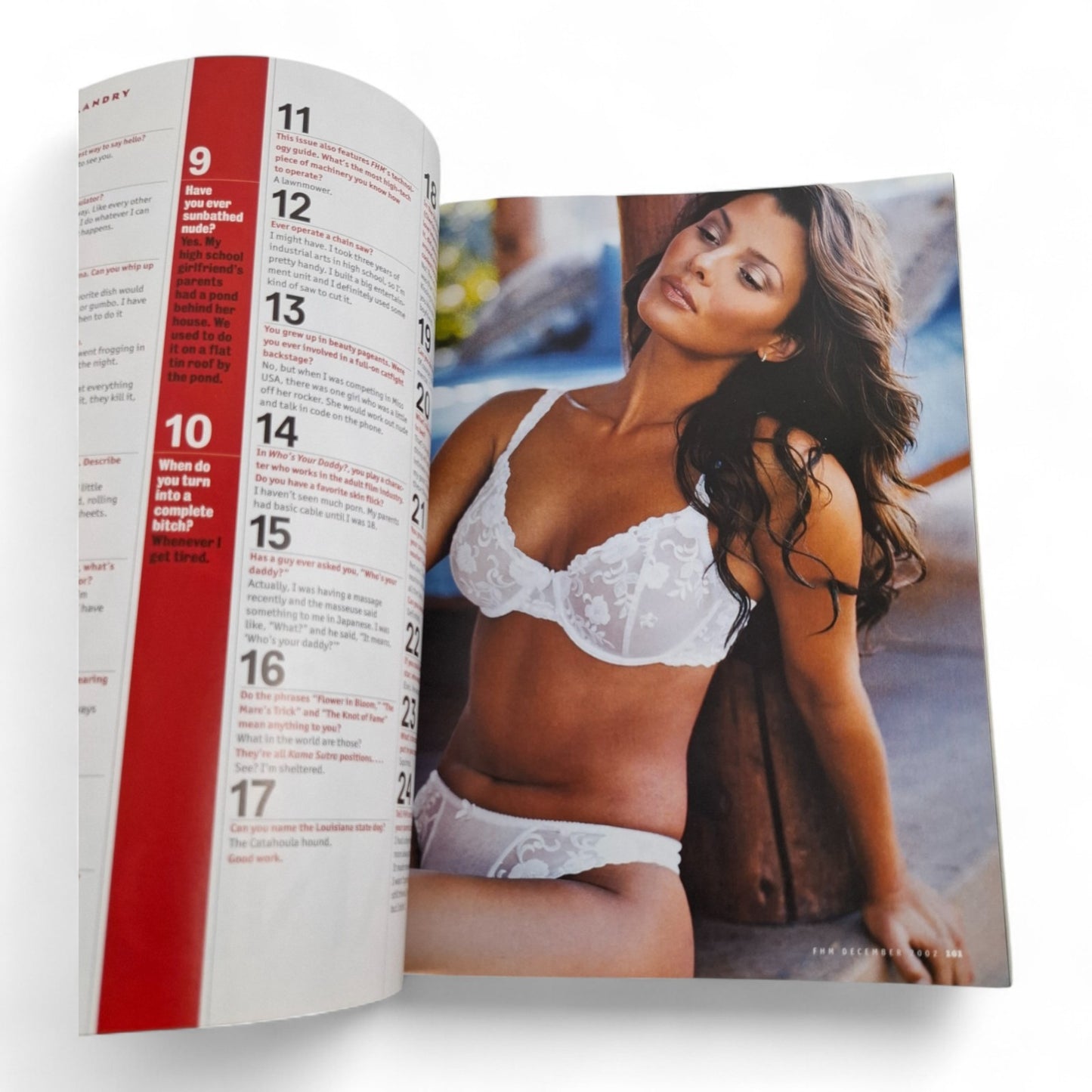 December 2002 FHM Magazine U.S Ali Landry Sexiest Lingerie Eagles Cheerleaders