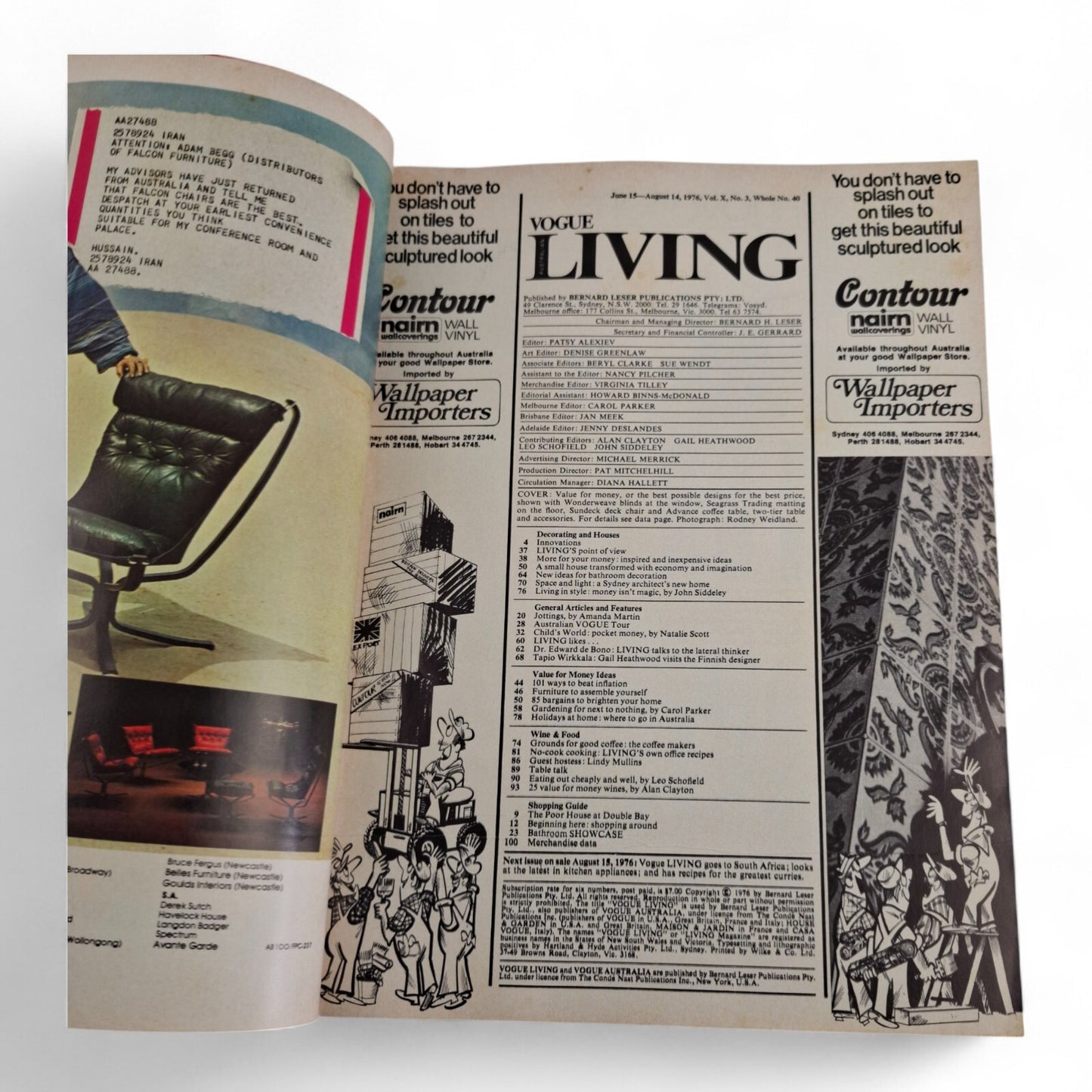 Vintage Vogue Living Australian Magazine - No. 3 1976