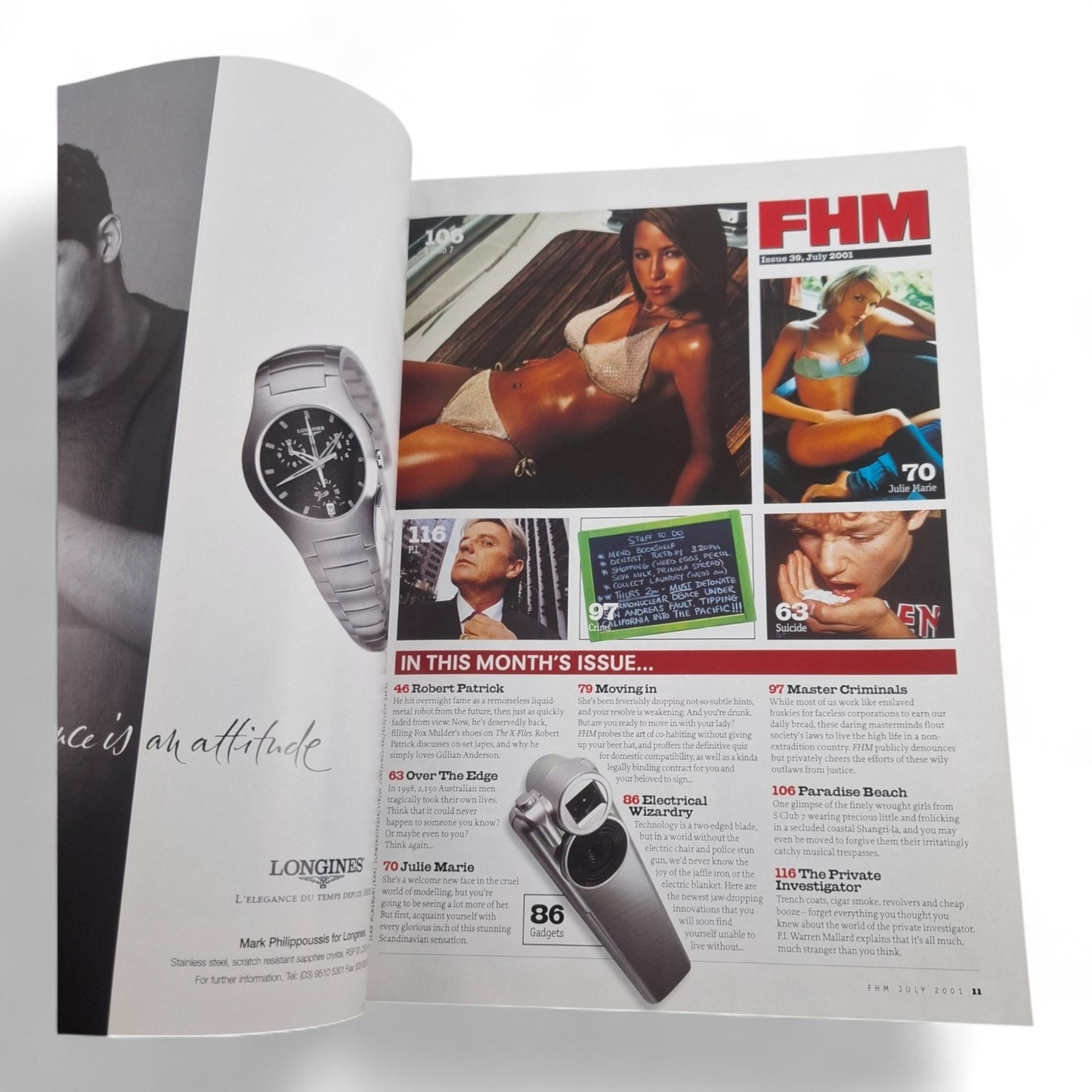 FHM Magazine Australia July 2001 S Club 7 Rachel Stevens