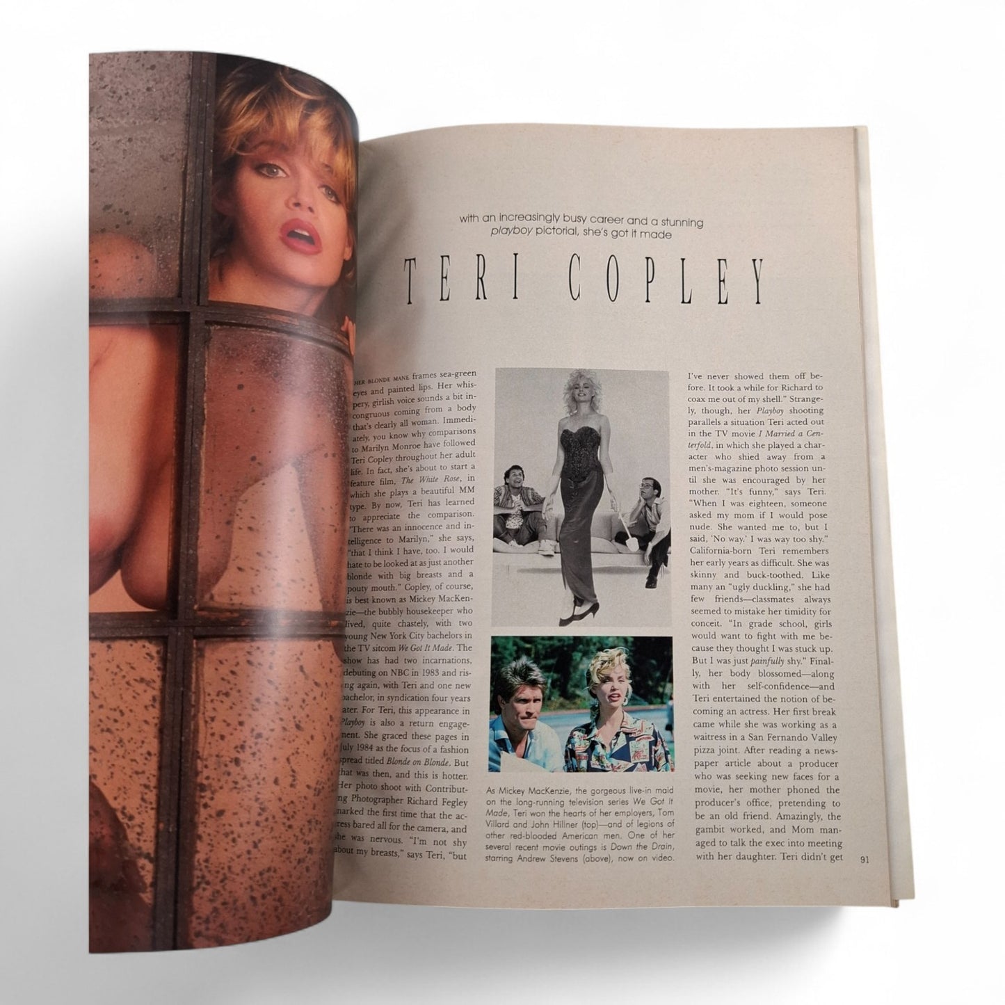 Playboy Magazine November 1990 Teri Copley Lorraine Olivia PRINT DEFECT