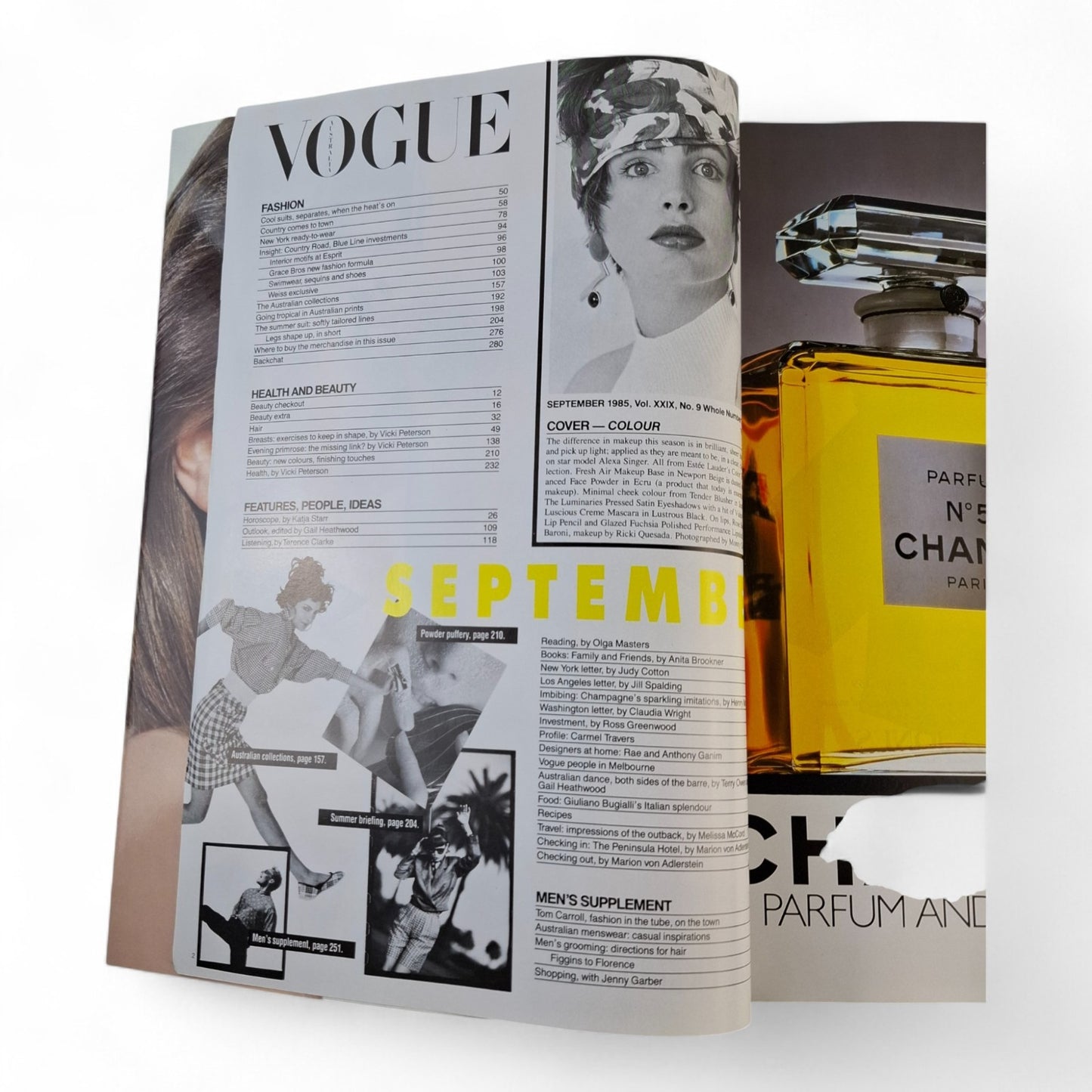 Vogue Australia magazine - September 1985 - Alexa Singer