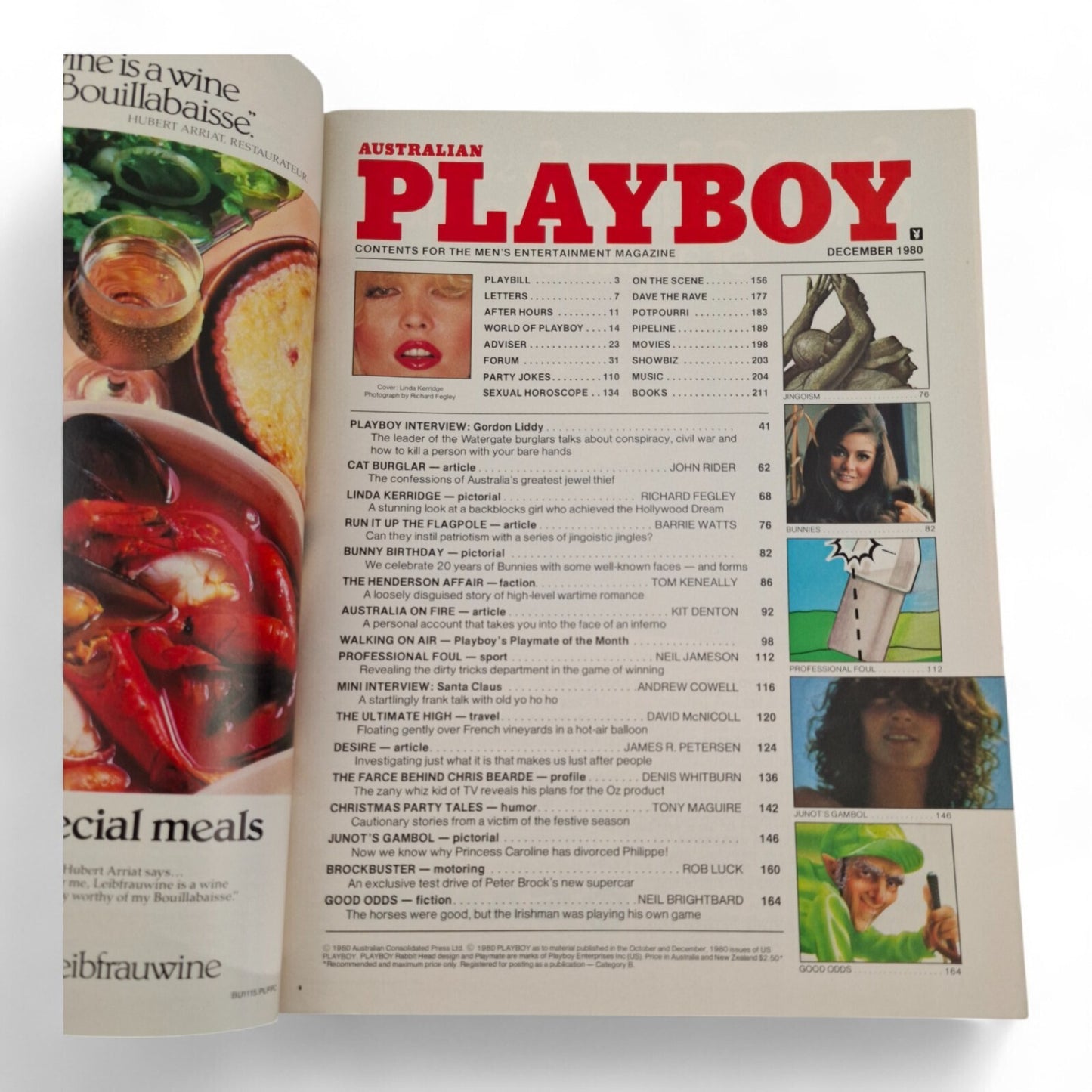 Australian Playboy Magazine December 1980 Linda Kerridge Cover