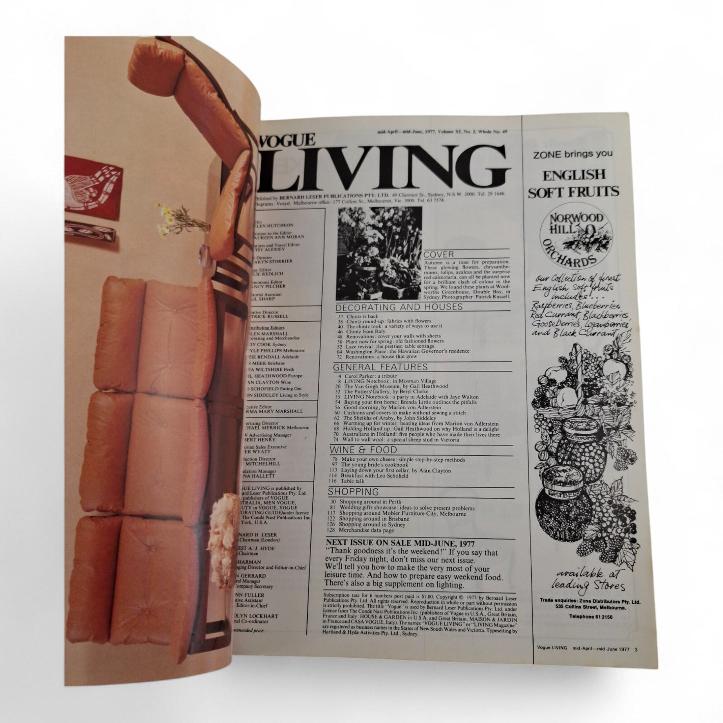 Vintage Vogue Living Australian Magazine - No. 2 1977
