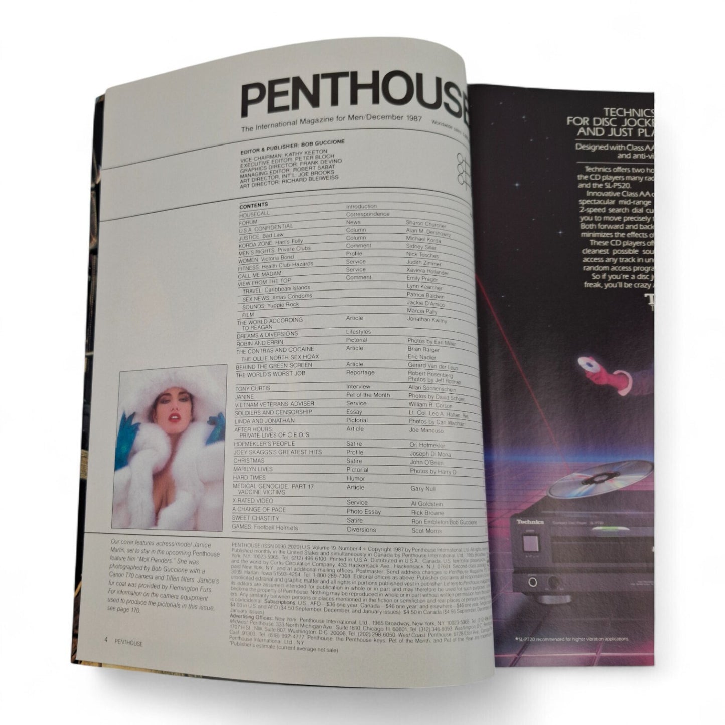 U.S PENTHOUSE Men's Magazine December 1987 Janice Martin