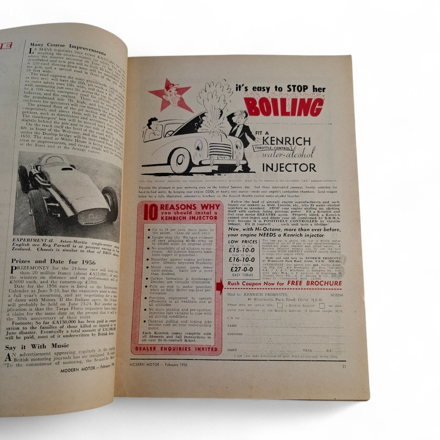Modern Motor Magazine February 1956 Mercedes-Benz 190SL