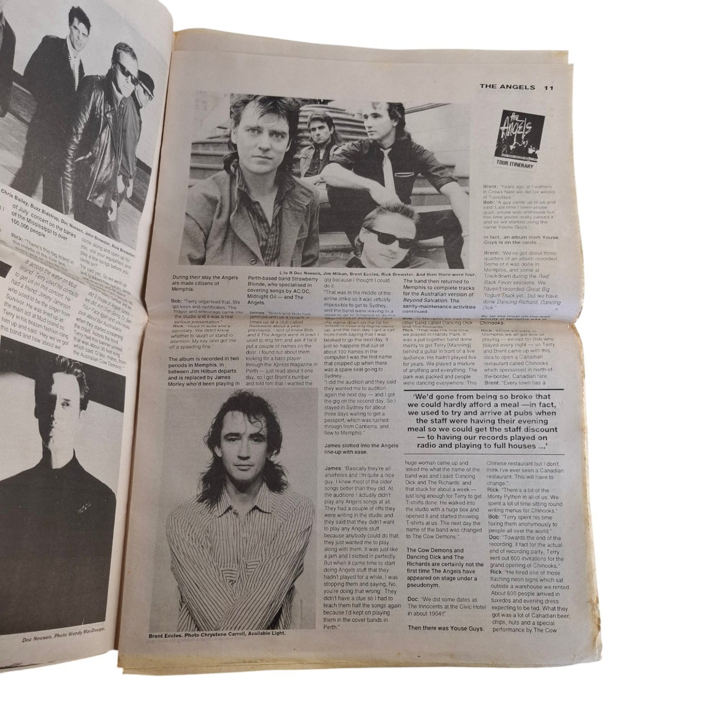 Hot Metal : The Angels The Long Line Newspaper Magazine