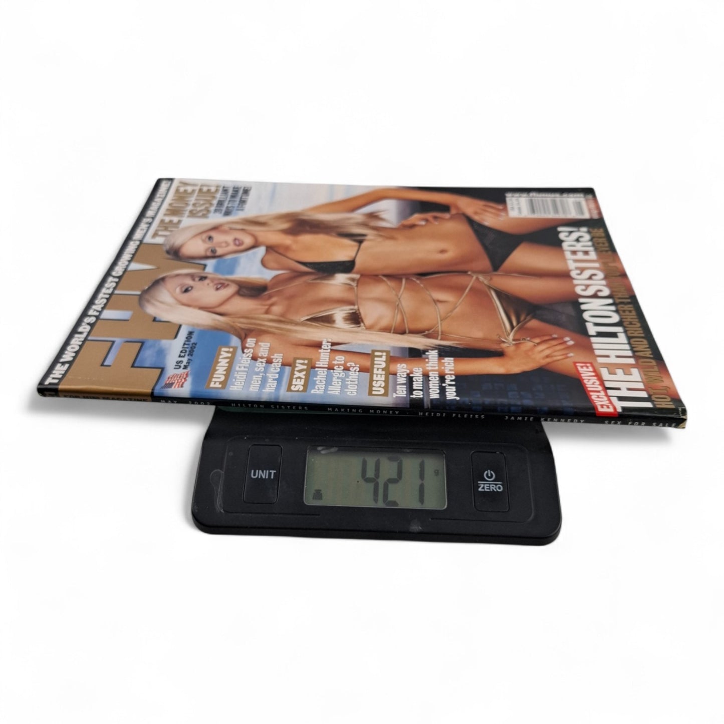 FHM Magazine May 2002 - The Paris Niki Hilton Sisters, Rachel Hunter