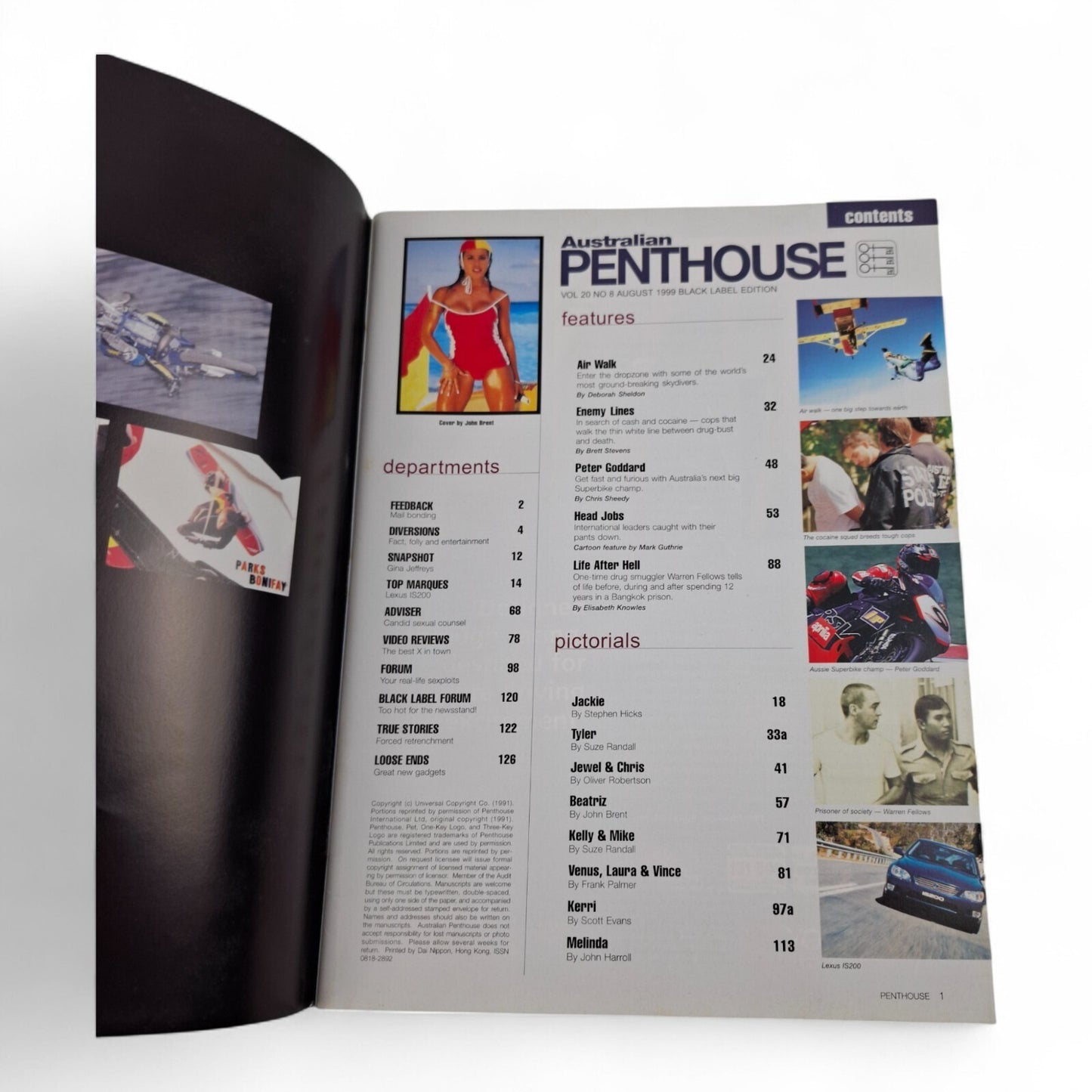 Australian Penthouse Magazine - Black Label August 1999 Complete Playboy