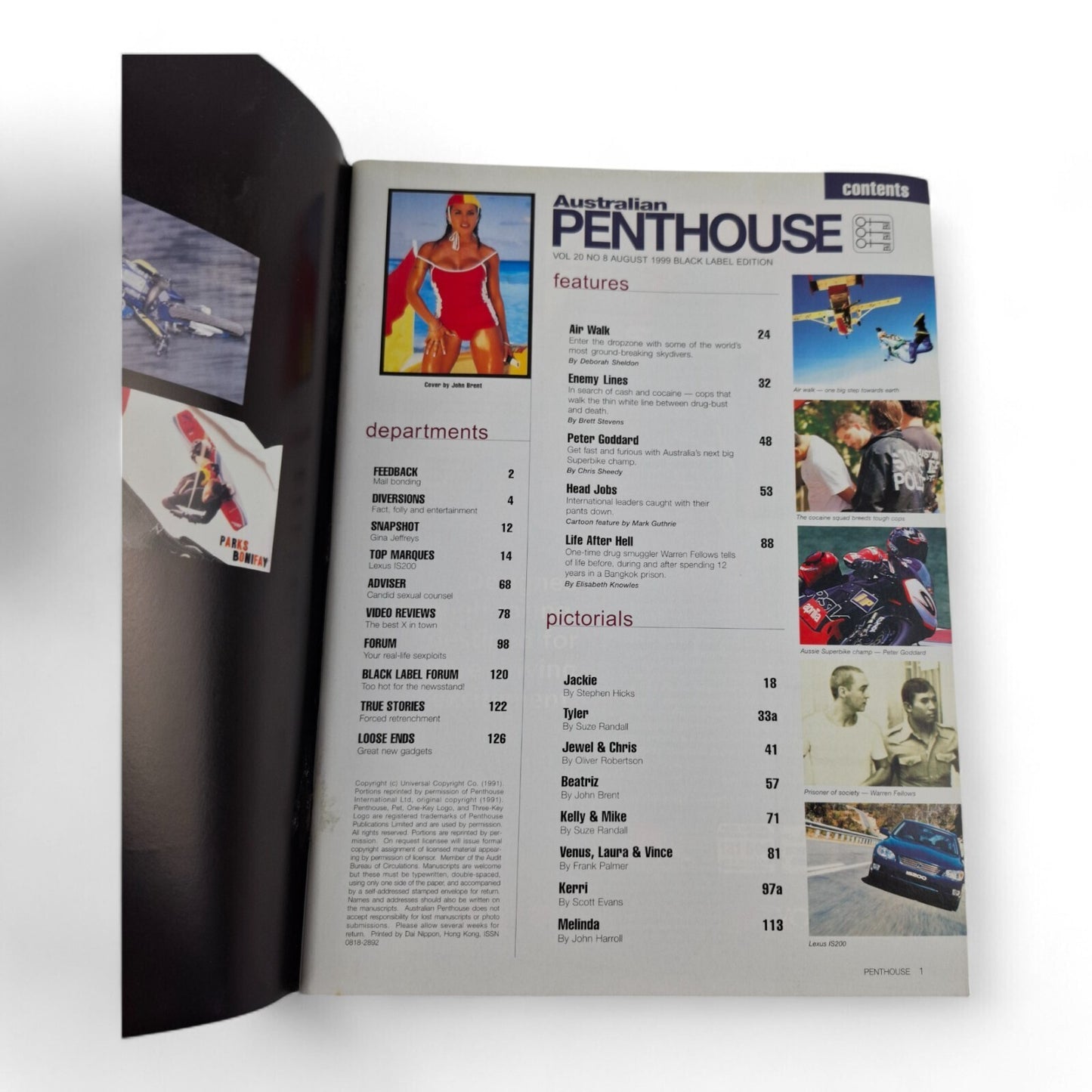 Australian Penthouse Magazine - Black Label August 1999 EXCELLENT