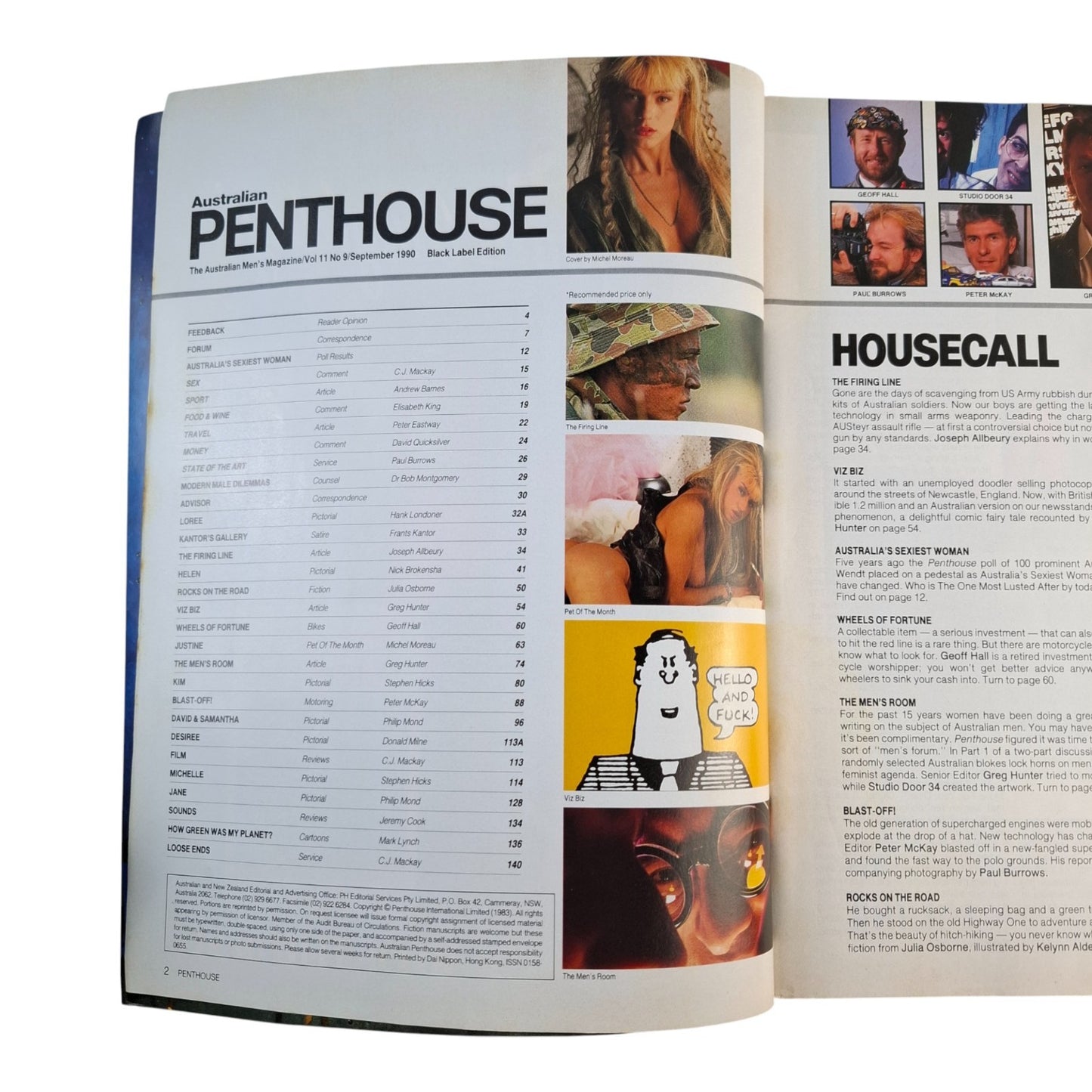 Australian Penthouse Magazine - Black Edition September 1990 Justine