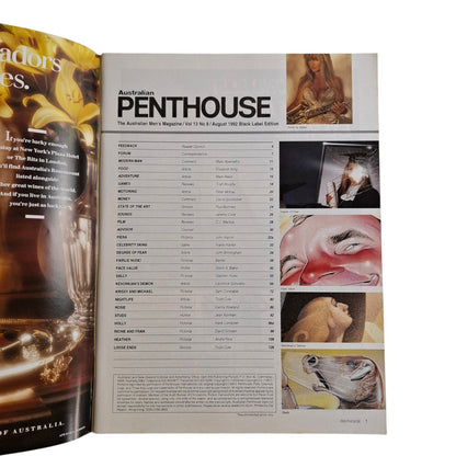 Australian Penthouse Magazine  August 1992 Fairlie Arrow