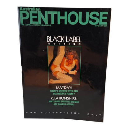 Australian Penthouse Magazine - Black Edition January 1991 Martine Merilaud