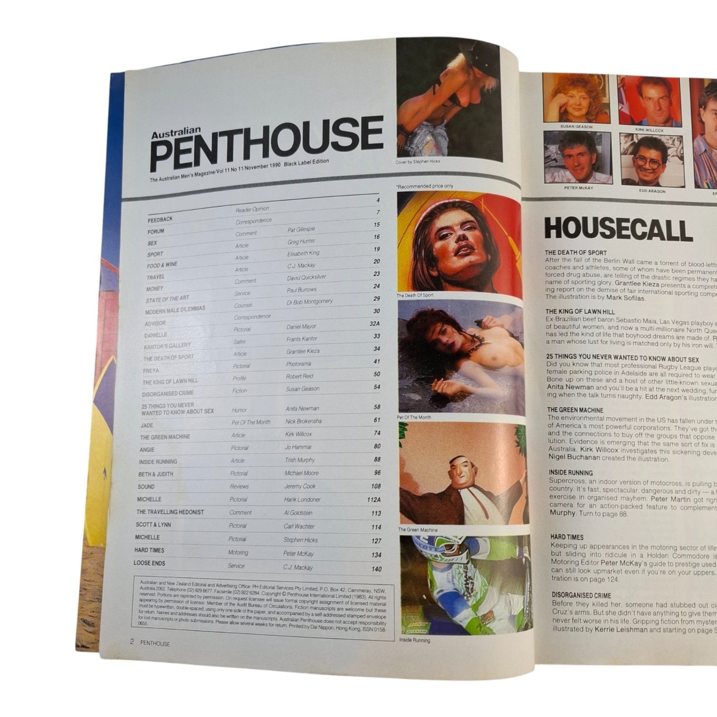 Australian Penthouse Magazine - Black Edition November 1990 Tami Jefferson
