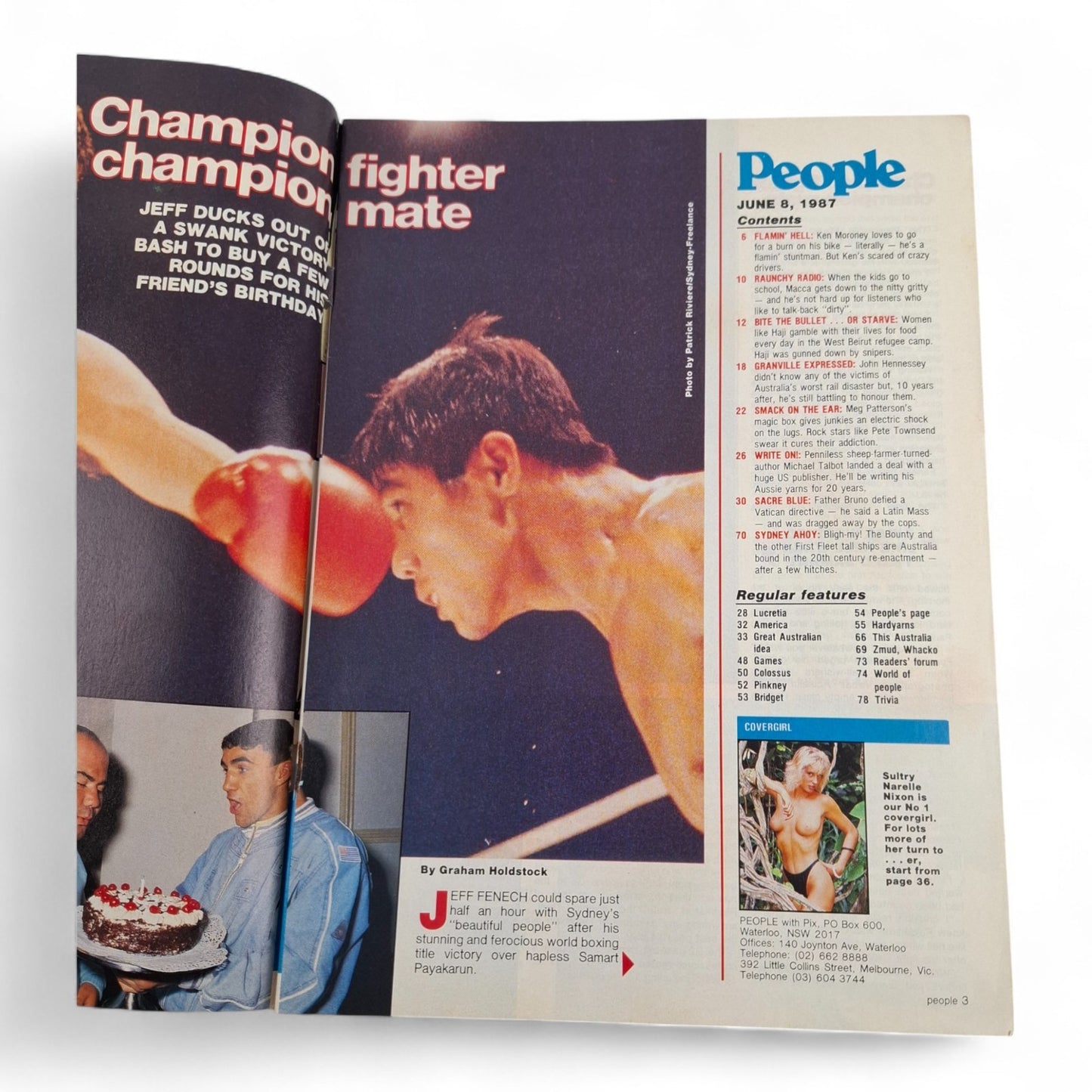 People Magazine With PIX Australia June 8th 1987 Narelle Nixon