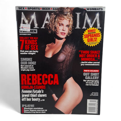 MAXIM Magazine November 2002 Rebecca Romijn-Stamos â€¢ Sopranos Girls