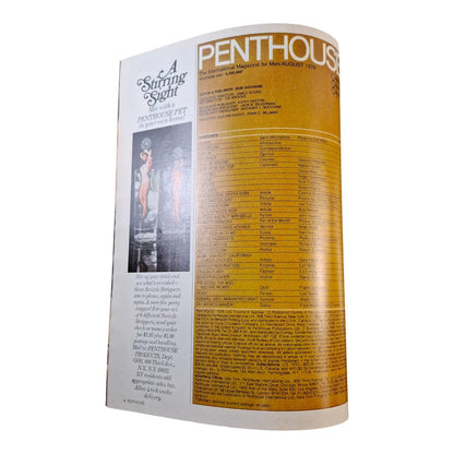 Penthouse Vintage Men’s Magazine August 1978 Sami Mitcheltree / Jennifer Zane