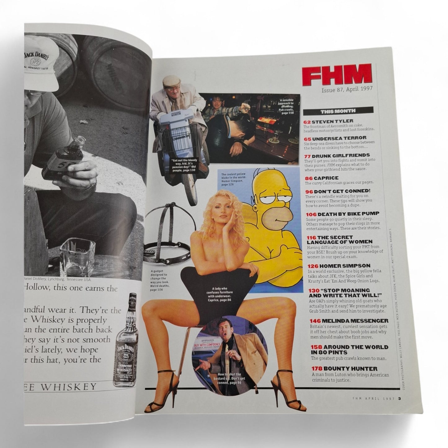 FHM (For Him) Magazine U.K Melinda Messenger Cover April 1997 No 87