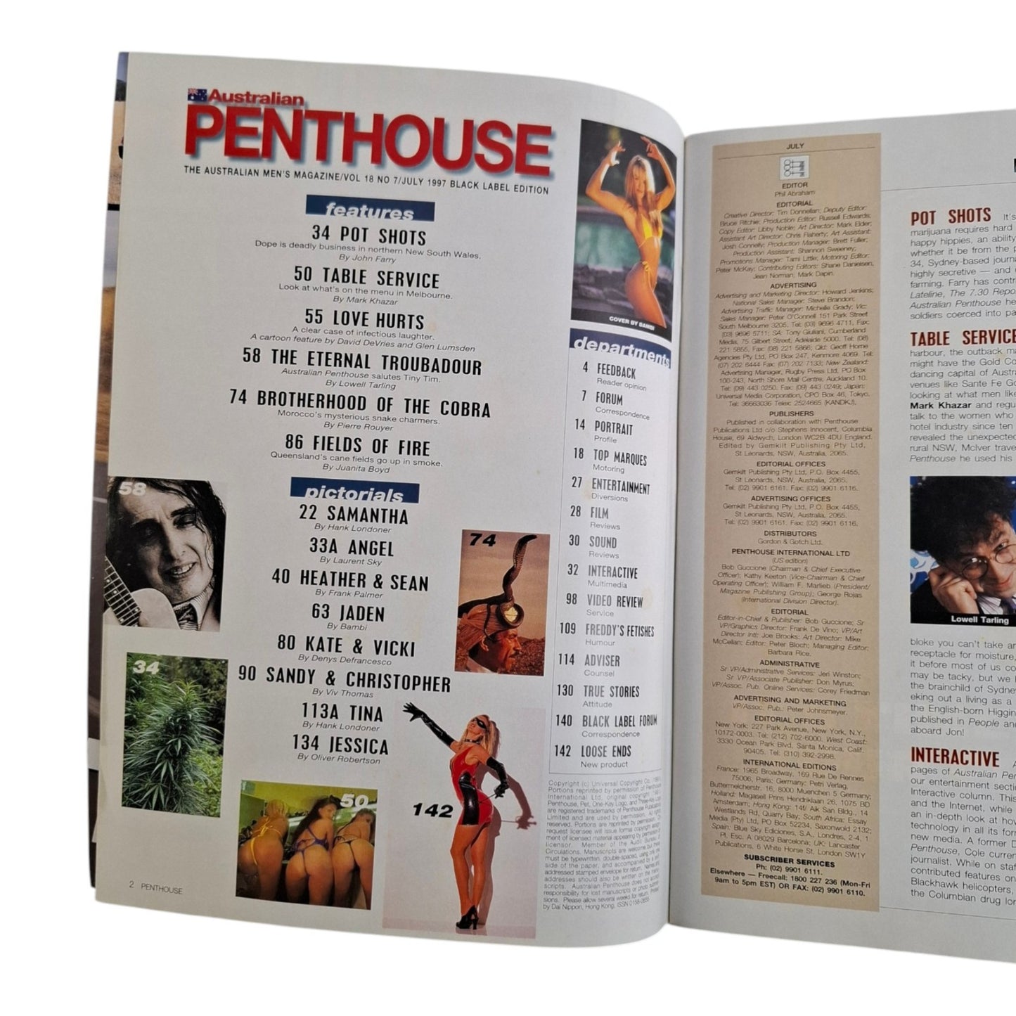 Australian Penthouse Magazine July 1997 Jaden Hastings / Angel Anderson