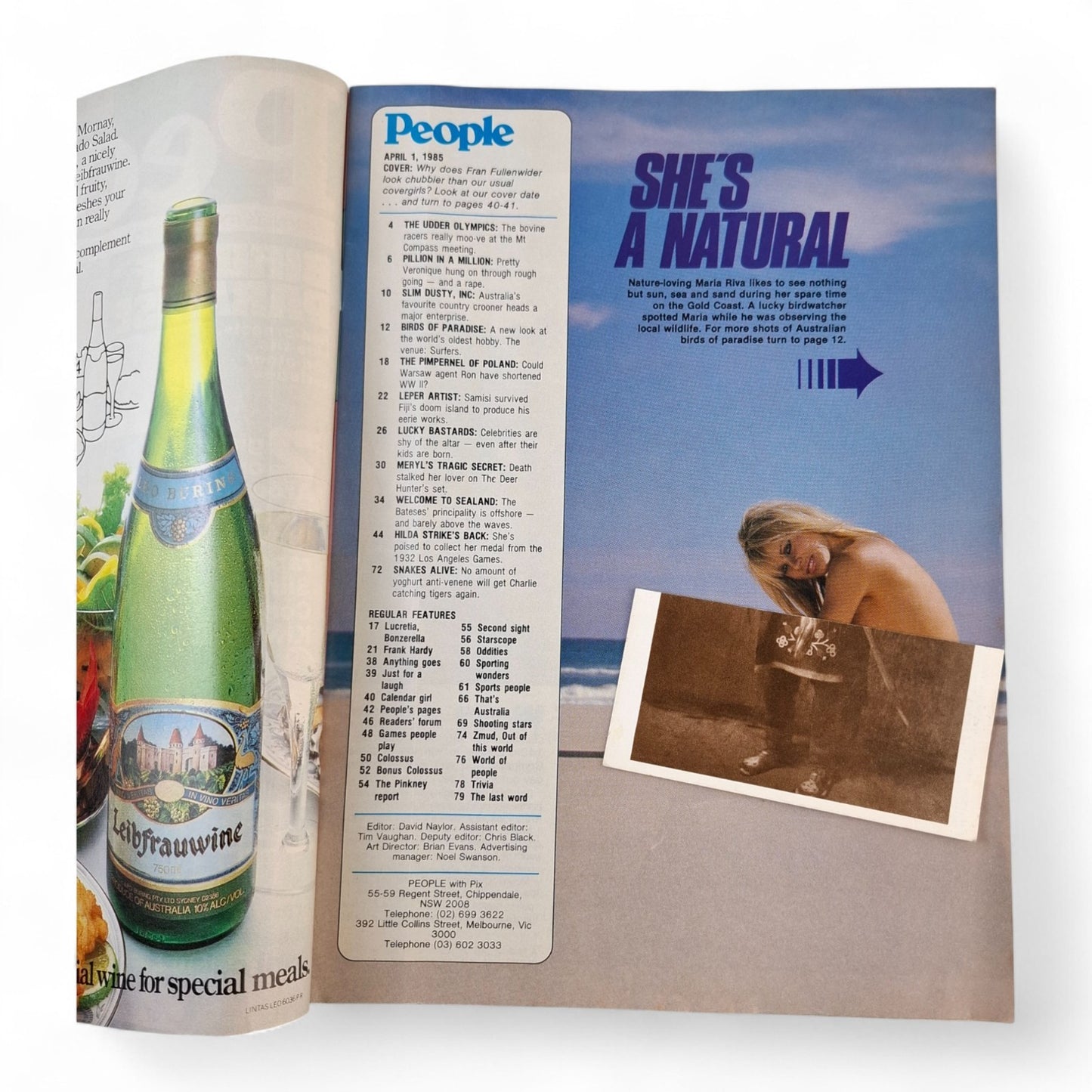 Australian People Magazine April 1985 Fran Fullenwider