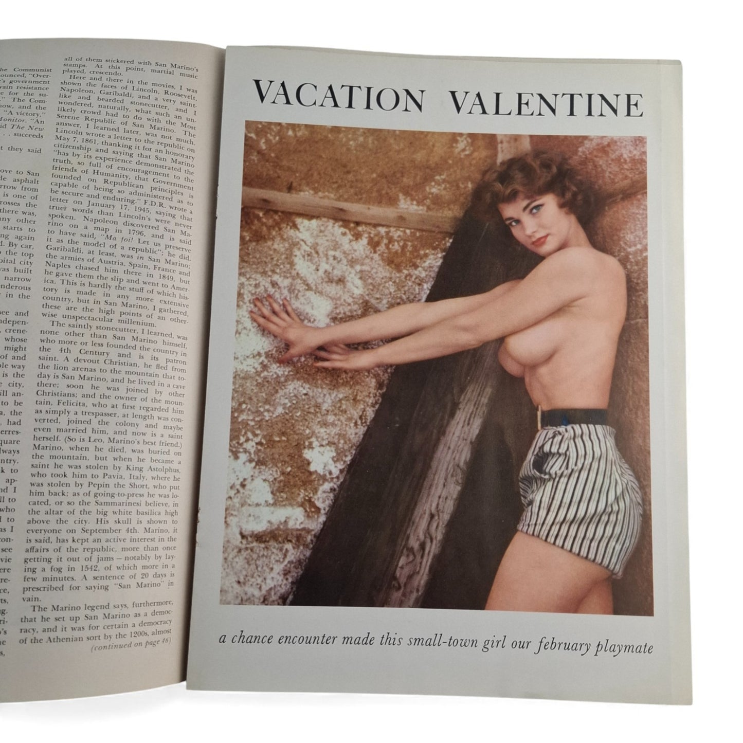 Playboy Magazine February 1959 Ardie Scott / Eleanor Bradley