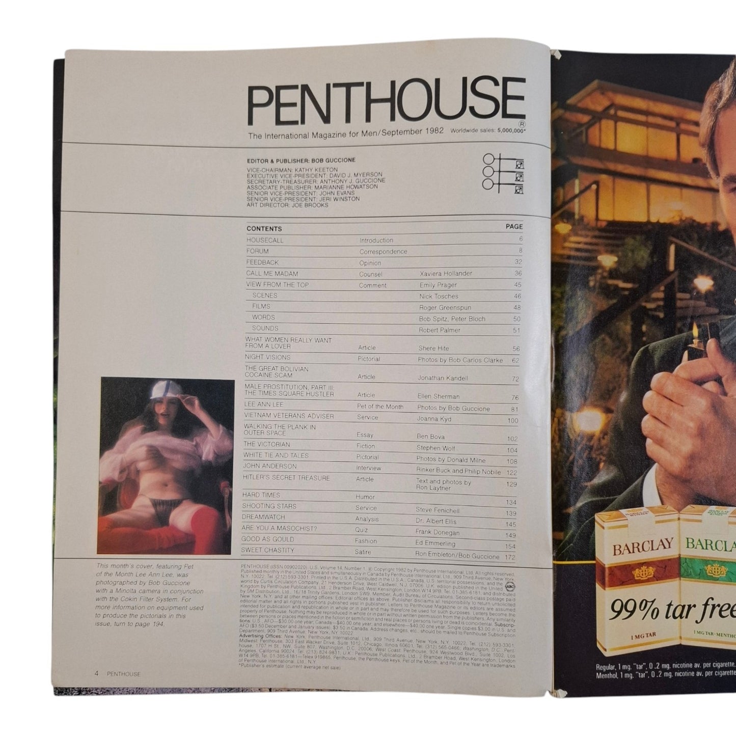 PENTHOUSE U.S Magazine September 1982 Lee Ann Lee