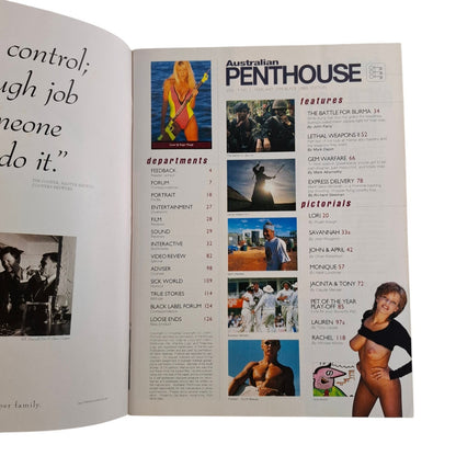 Australian Penthouse Magazine February 1998 Monique Mason / Savannah Hunter