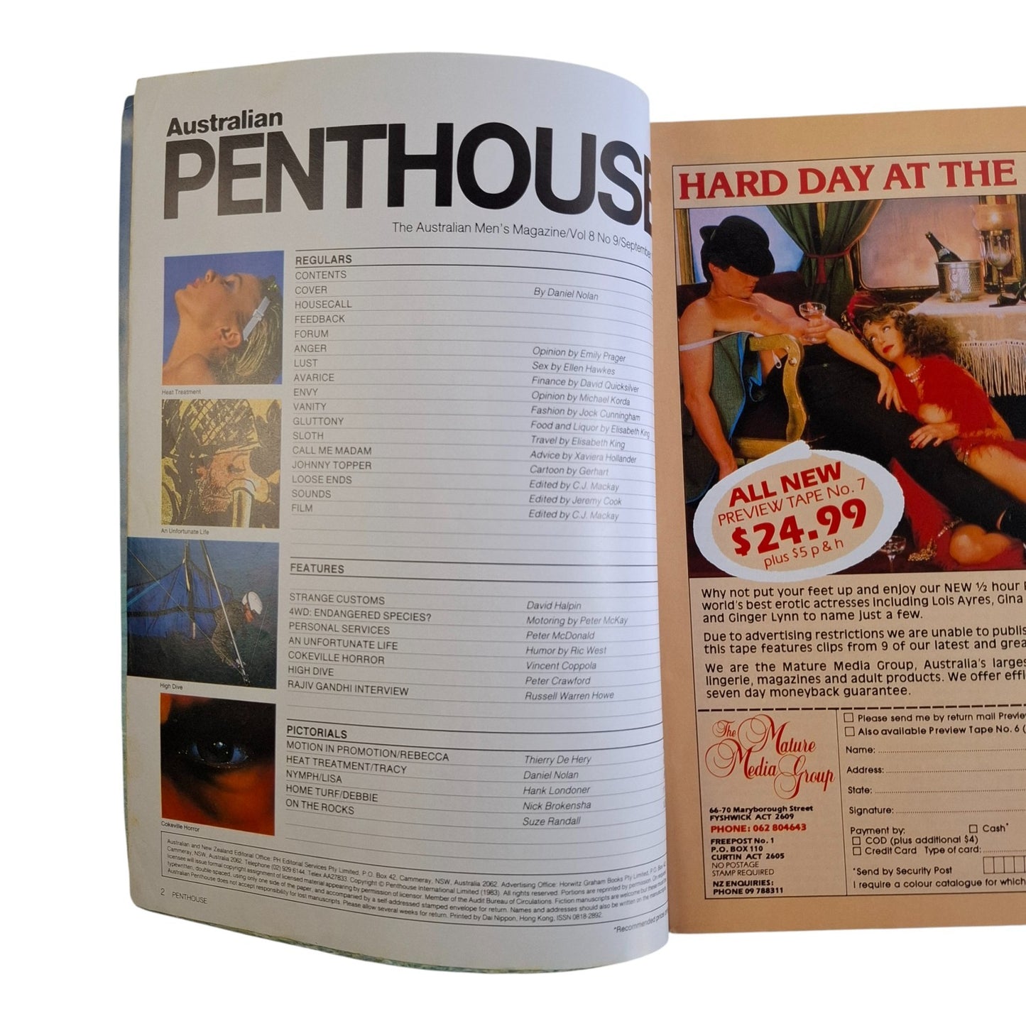 AUSTRALIAN PENTHOUSE Magazine September 1987 Tracey Wynters