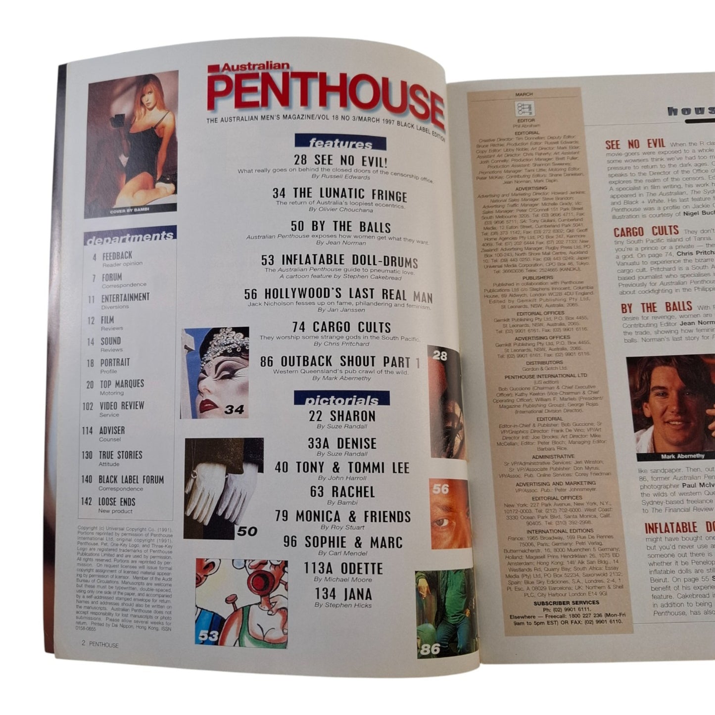 Australian Penthouse Magazine - Black Label March 1997 Rachel James