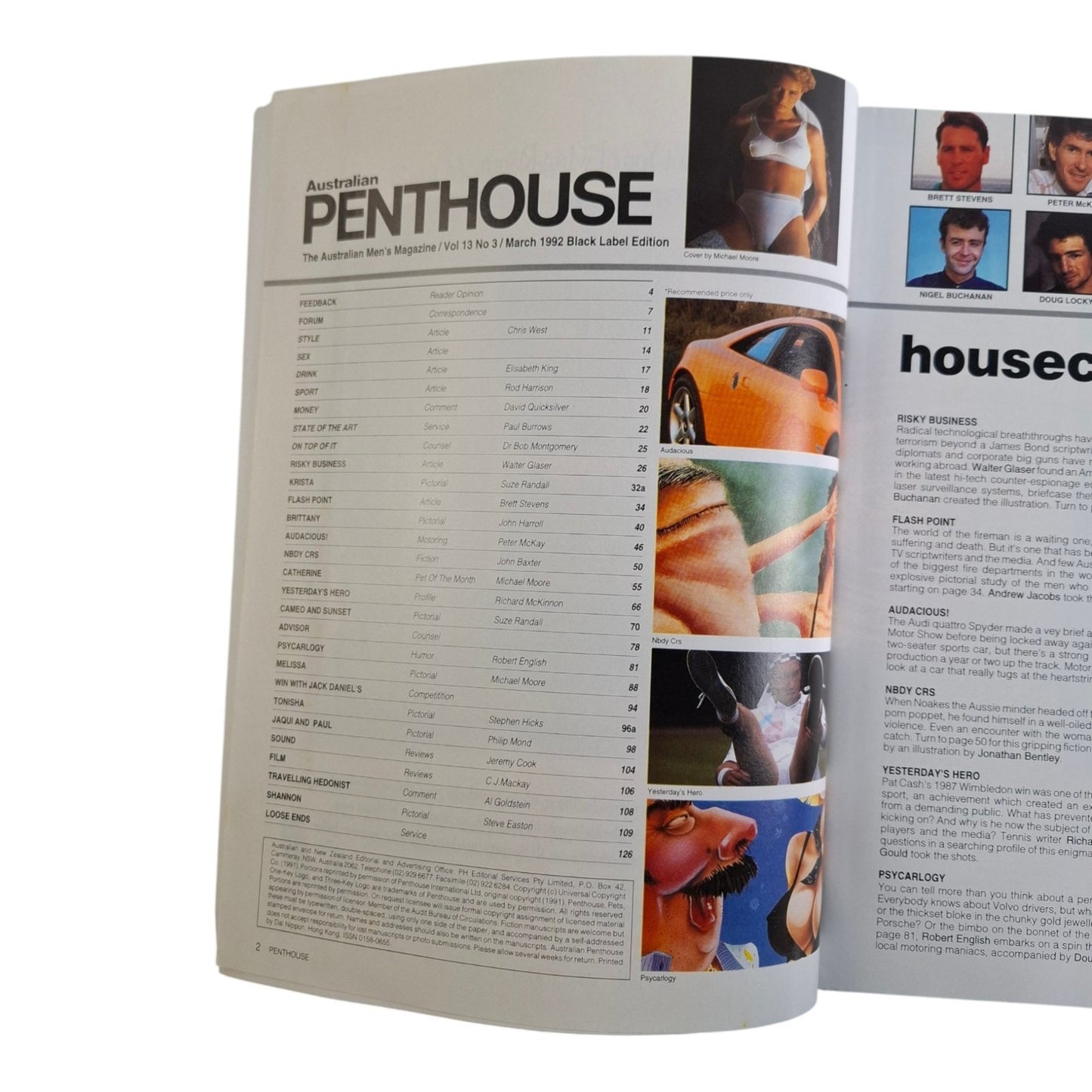 AUSTRALIAN PENTHOUSE Magazine March 1992 Catherine / Brittany