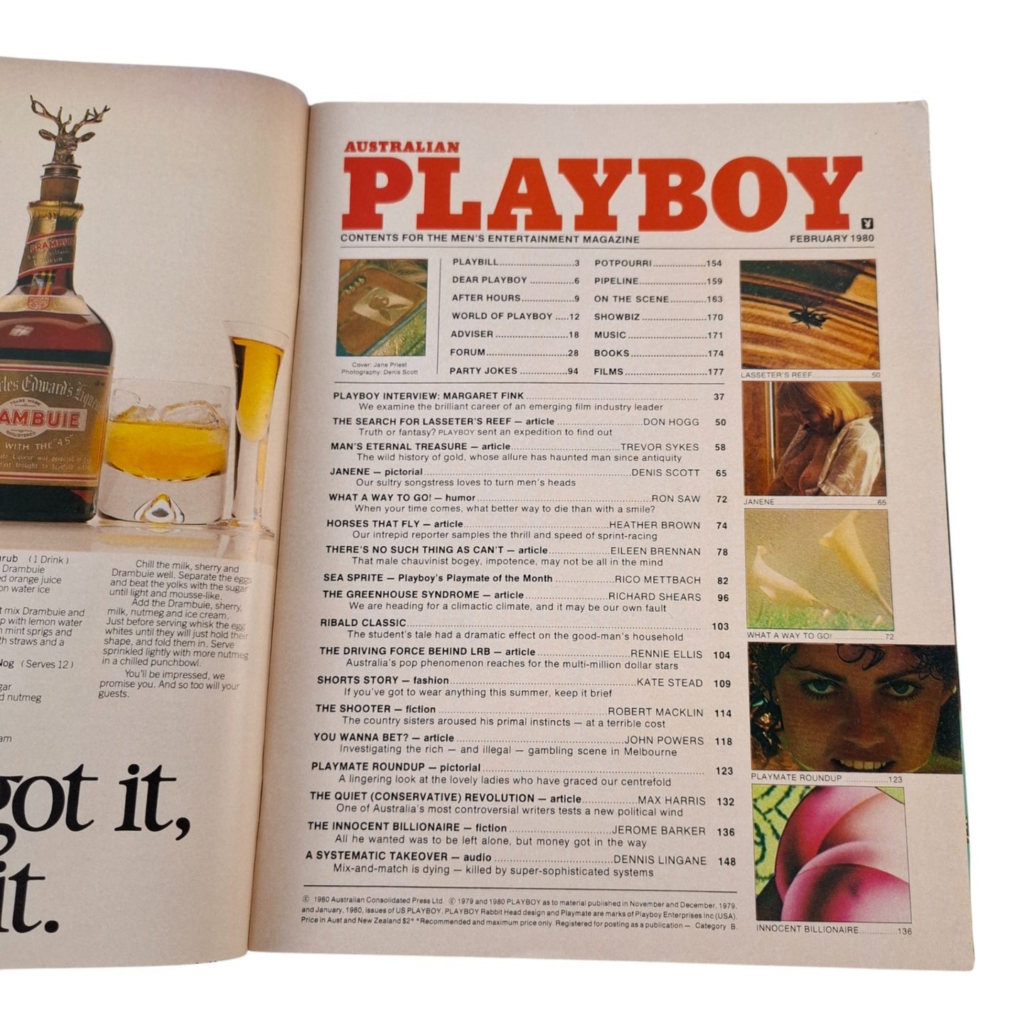 Australian Playboy Magazine - February 1980  Jane Priest  / Lesley Clark