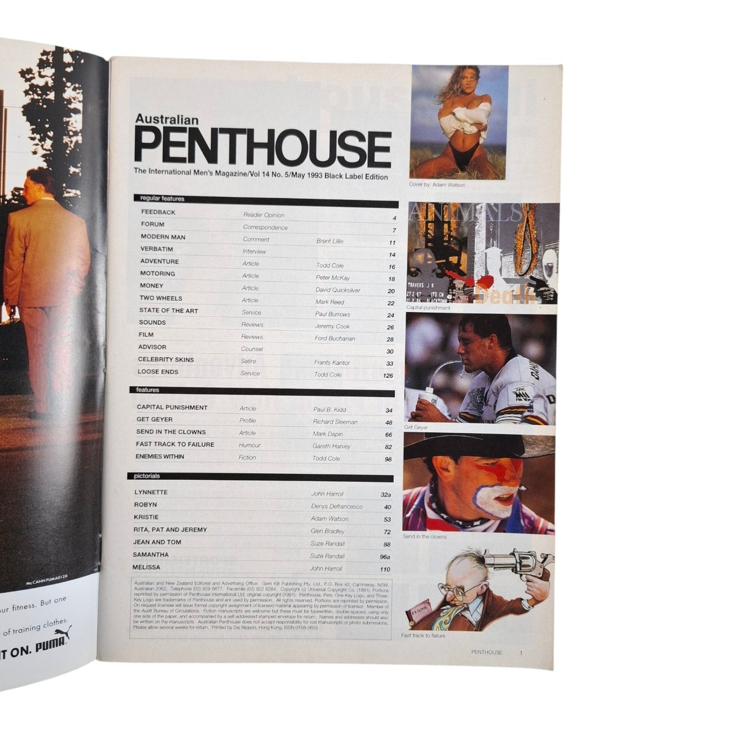 Australian Penthouse Magazine May 1993 Kristie Hughes / Lynette Finch