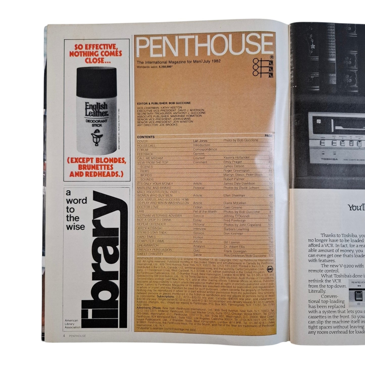 PENTHOUSE U.S Magazine July 1982 Lari Jones