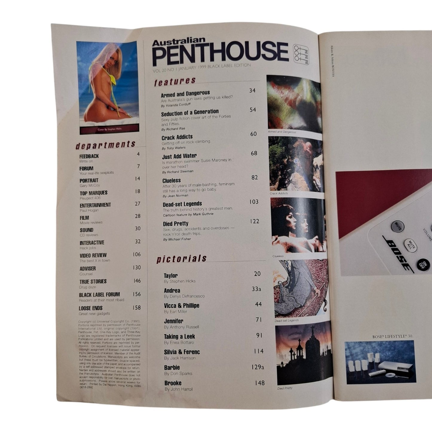 Australian Penthouse Magazine January 1999 Jenifer Casey / Andrea
