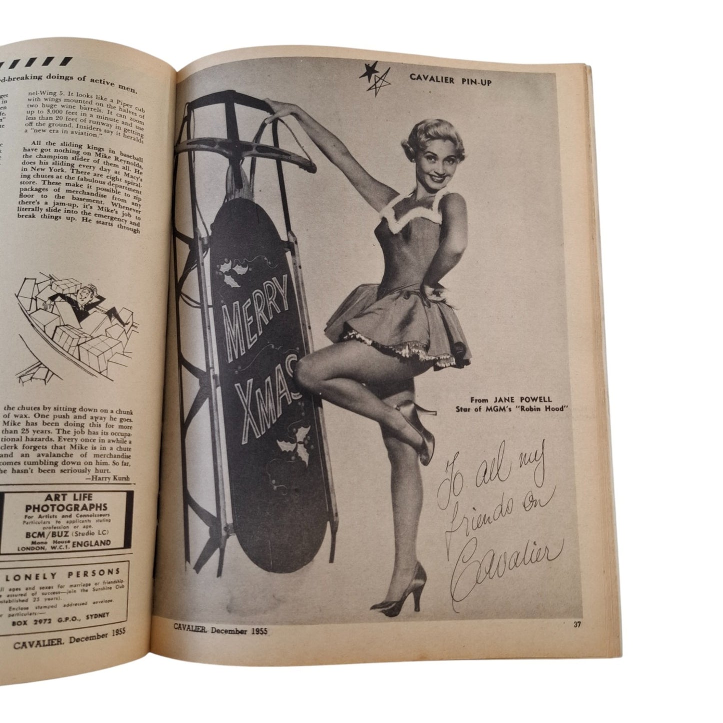 Cavalier Magazine Australia December 1955 Ester Williams / Jane Powell