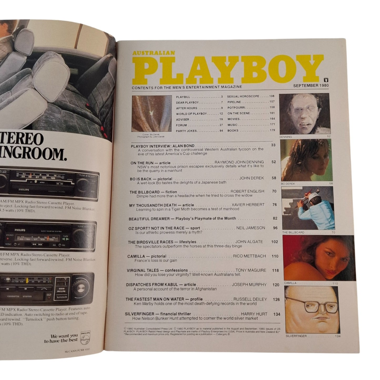 Australian Playboy Magazine September 1980 Bo Derek / Maree Jonsson