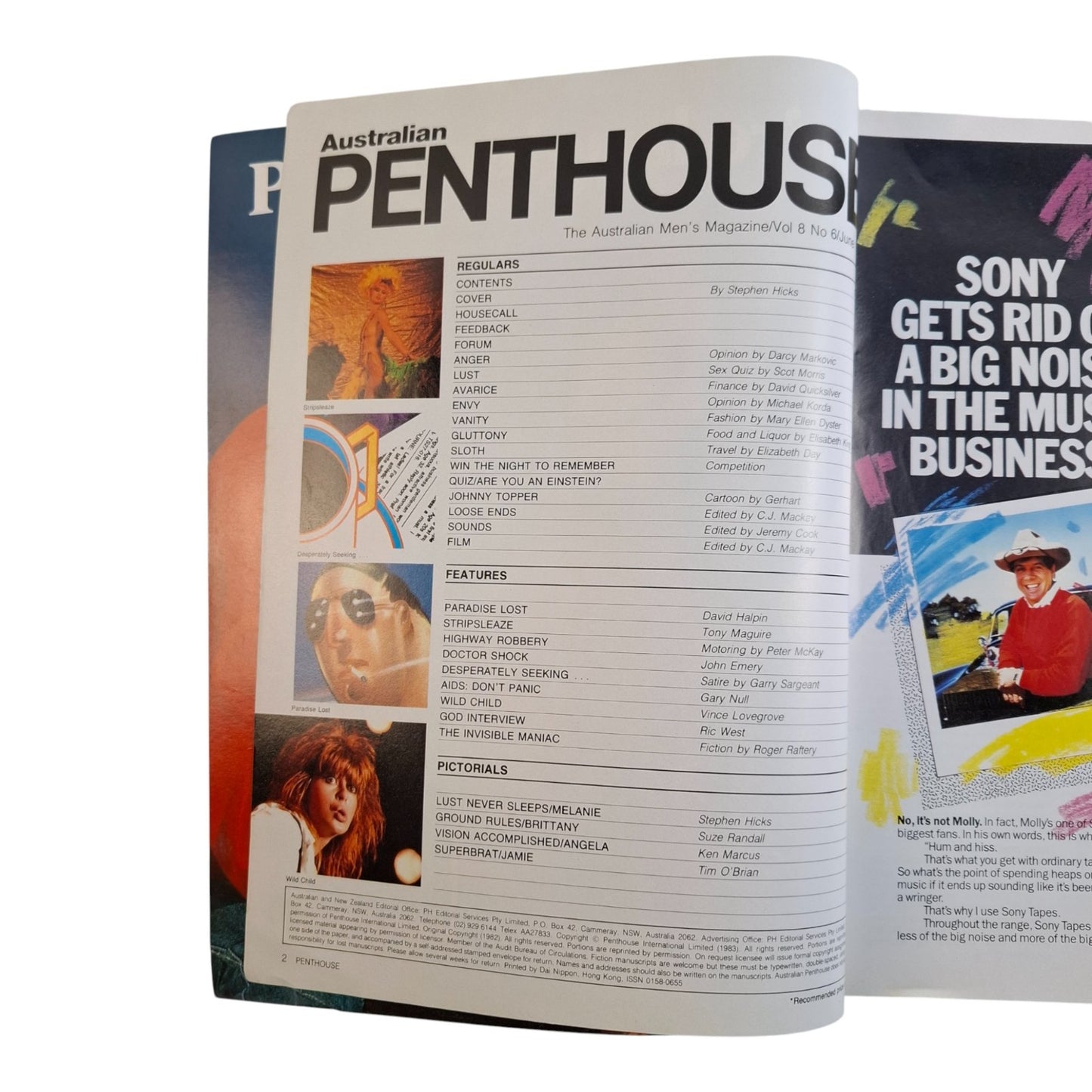 AUSTRALIAN PENTHOUSE Magazine June 1987 Christina Amphlett