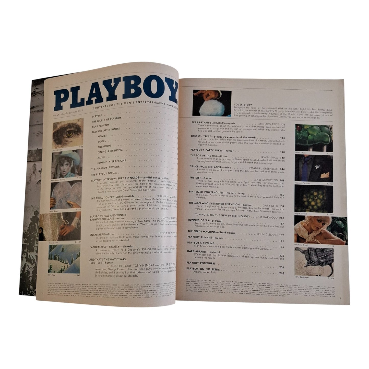 PLAYBOY Magazine October 1979 Burt Reynolds / Ursula Buchfellner RARE