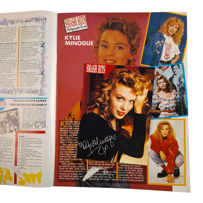 Smash Hits Magazine Australia March 1989 Tom Crusie Kylie Minogue Autograph CARD