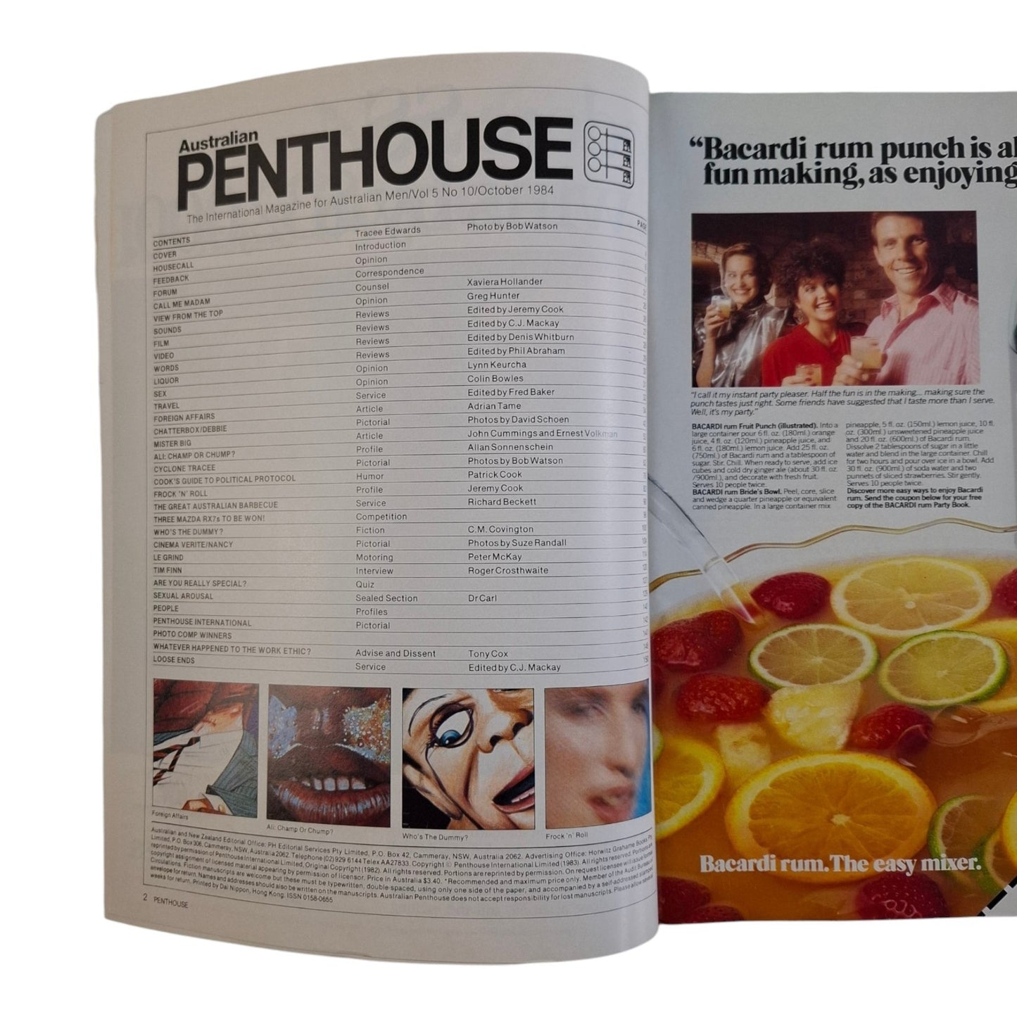 AUSTRALIAN PENTHOUSE Magazine October 1984 Tracee Edwards / Debbie Tays