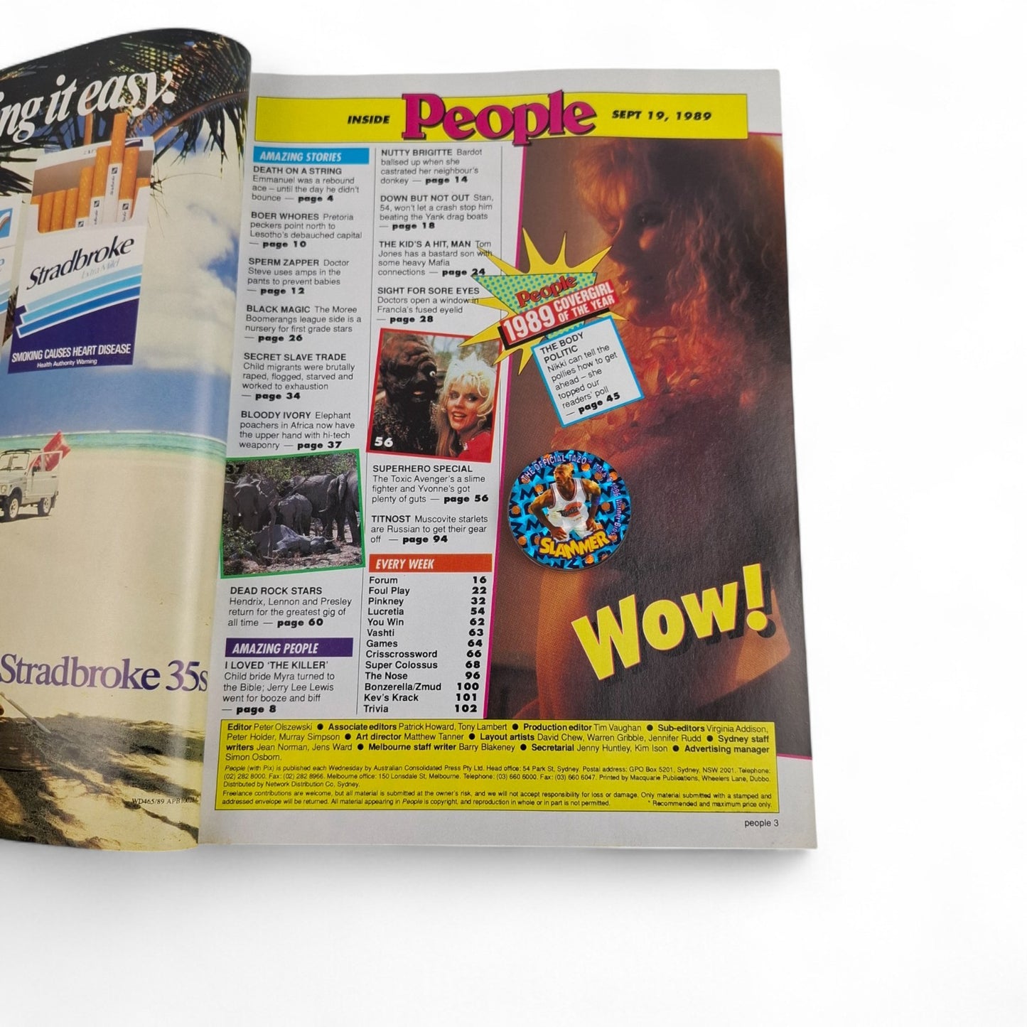 People Magazine With PIX Australia September 19th 1989 Nikki